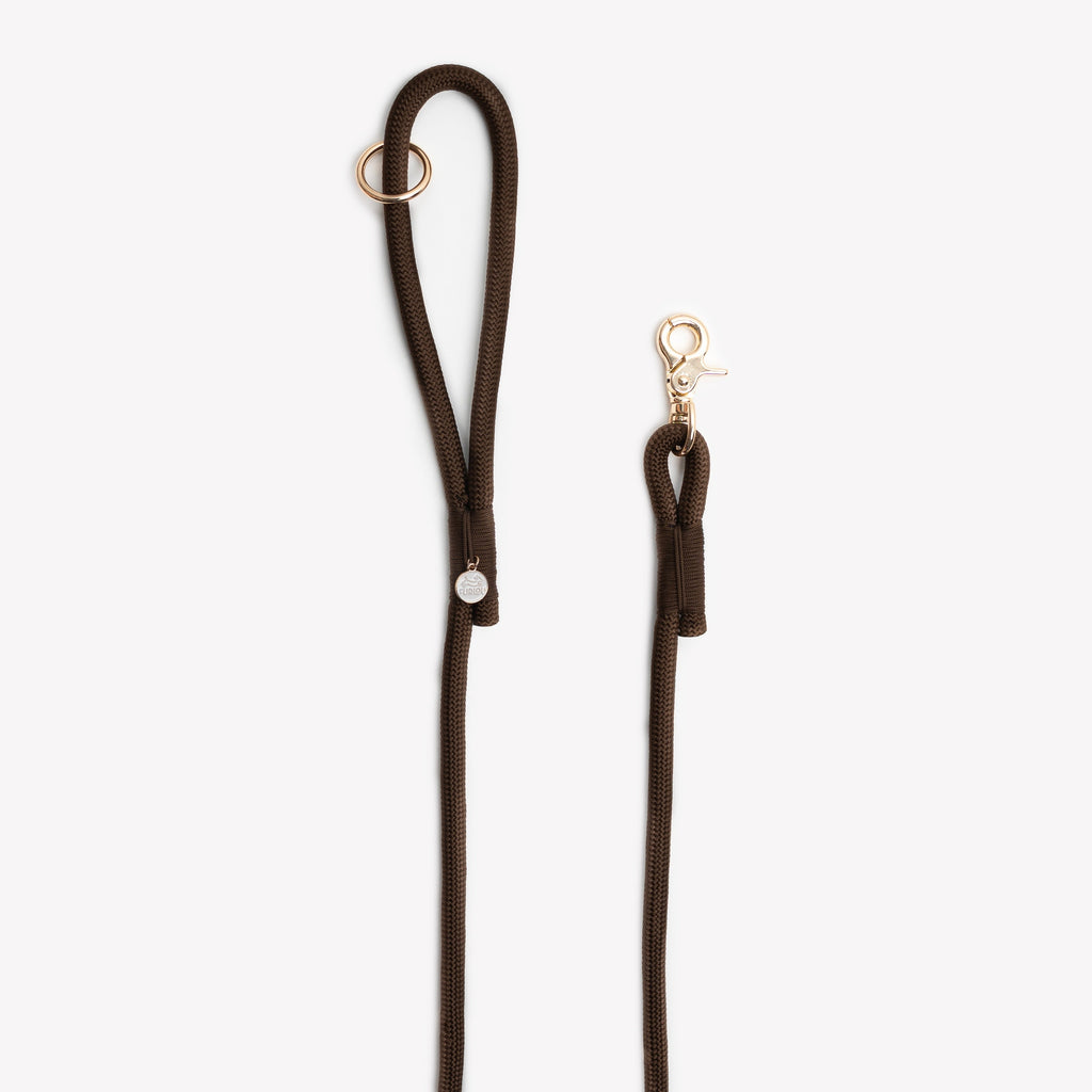 'Brown' - Braided Rope Leash