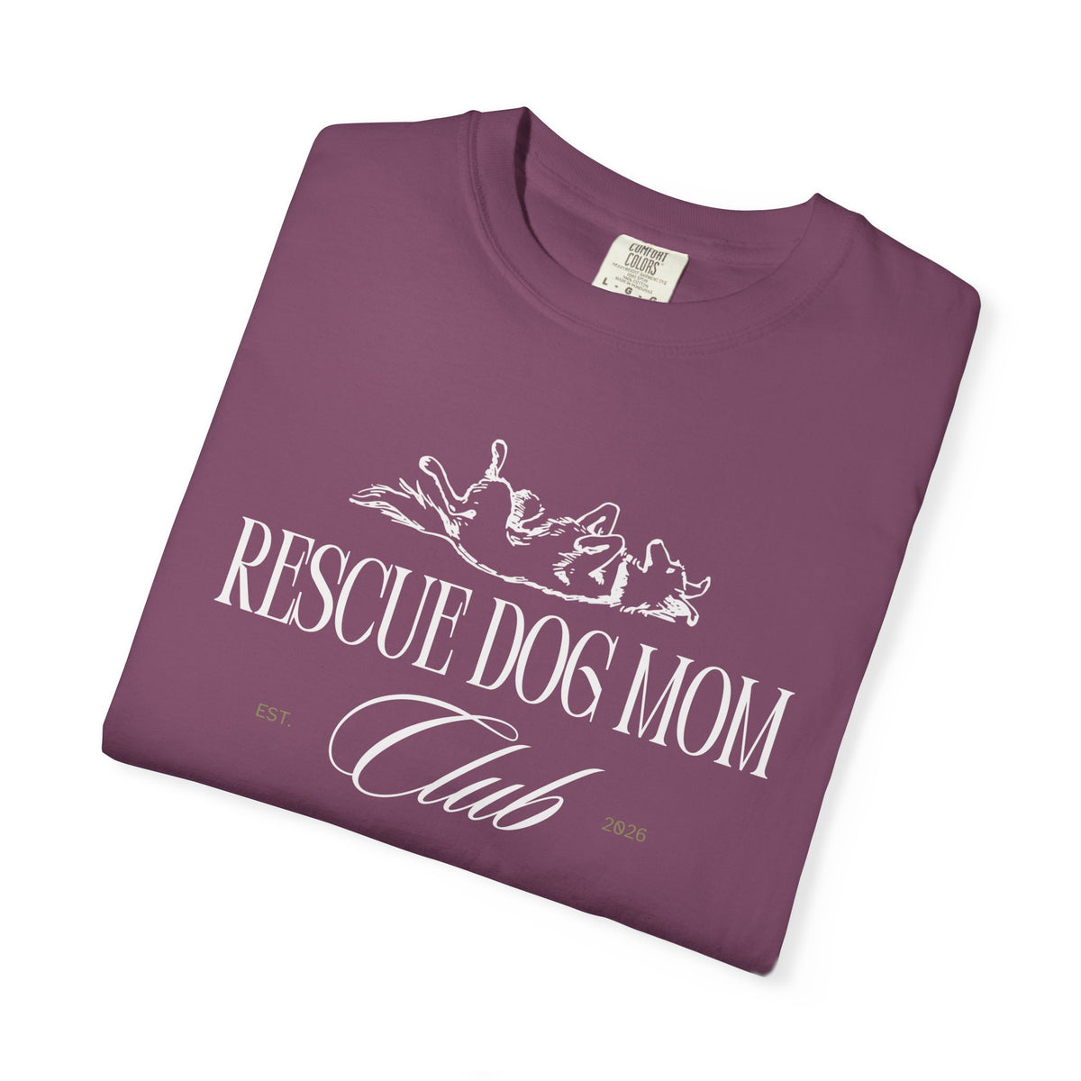 Rescue Dog Mom Club Tee | Comfort Colors® Rescue Dog Shirt | Piper and Friends