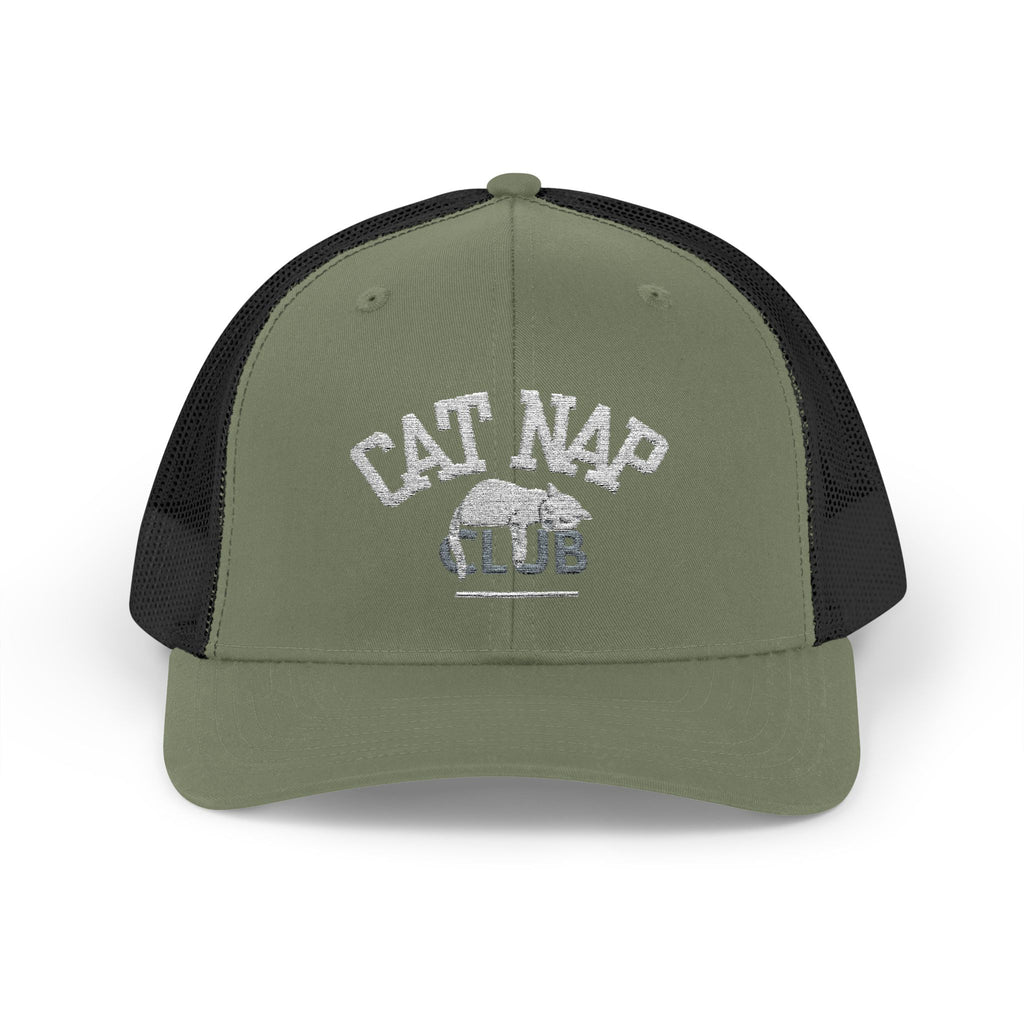 Cat Nap Club Trucker Cap — Snapback Cat Lover Hat