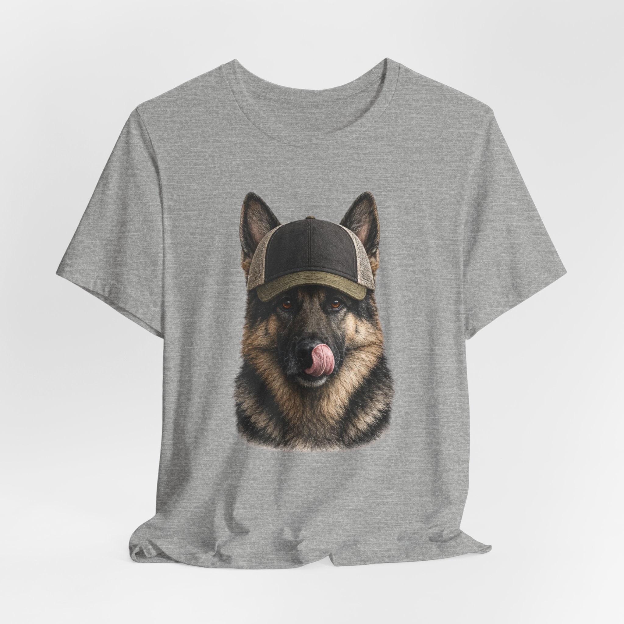German Shepard in Trucker Hat