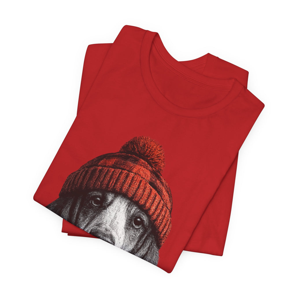 Basset in a Beanie
