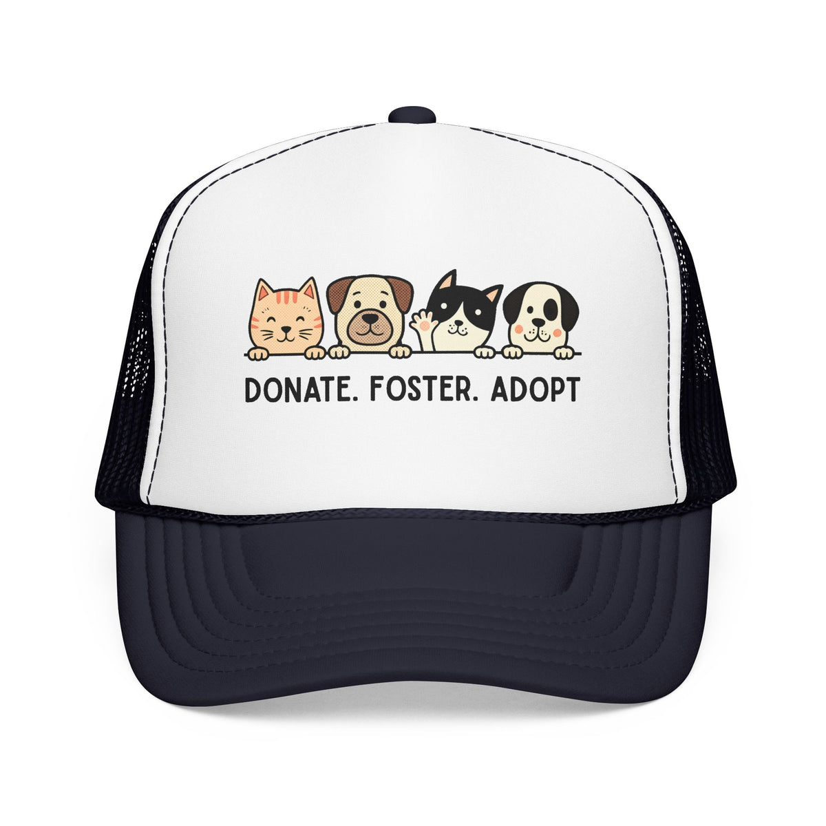 Donate Foster Adopt Trucker Hat — Rescue Pet Mesh Cap