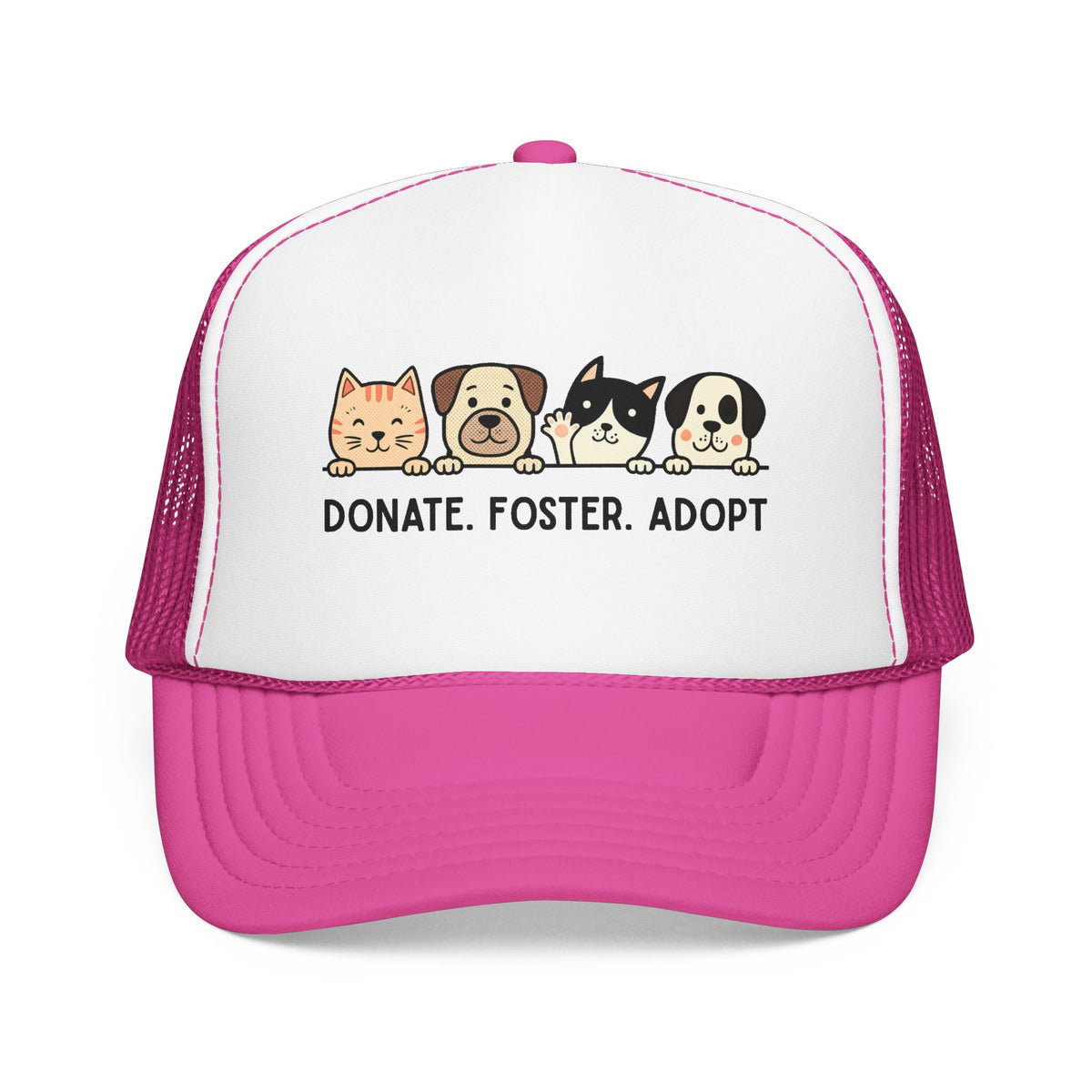 Donate Foster Adopt Trucker Hat — Rescue Pet Mesh Cap