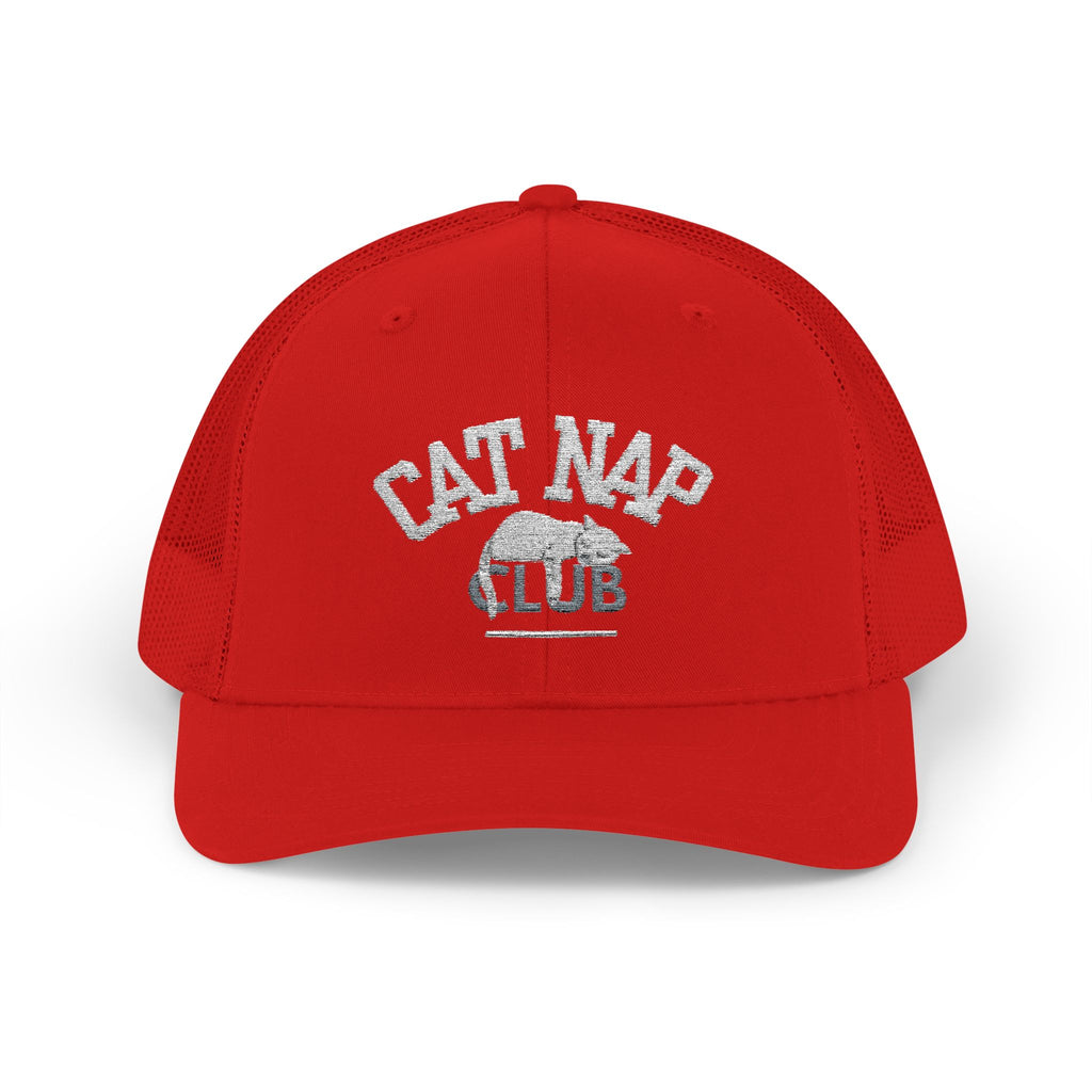 Cat Nap Club Trucker Cap — Snapback Cat Lover Hat