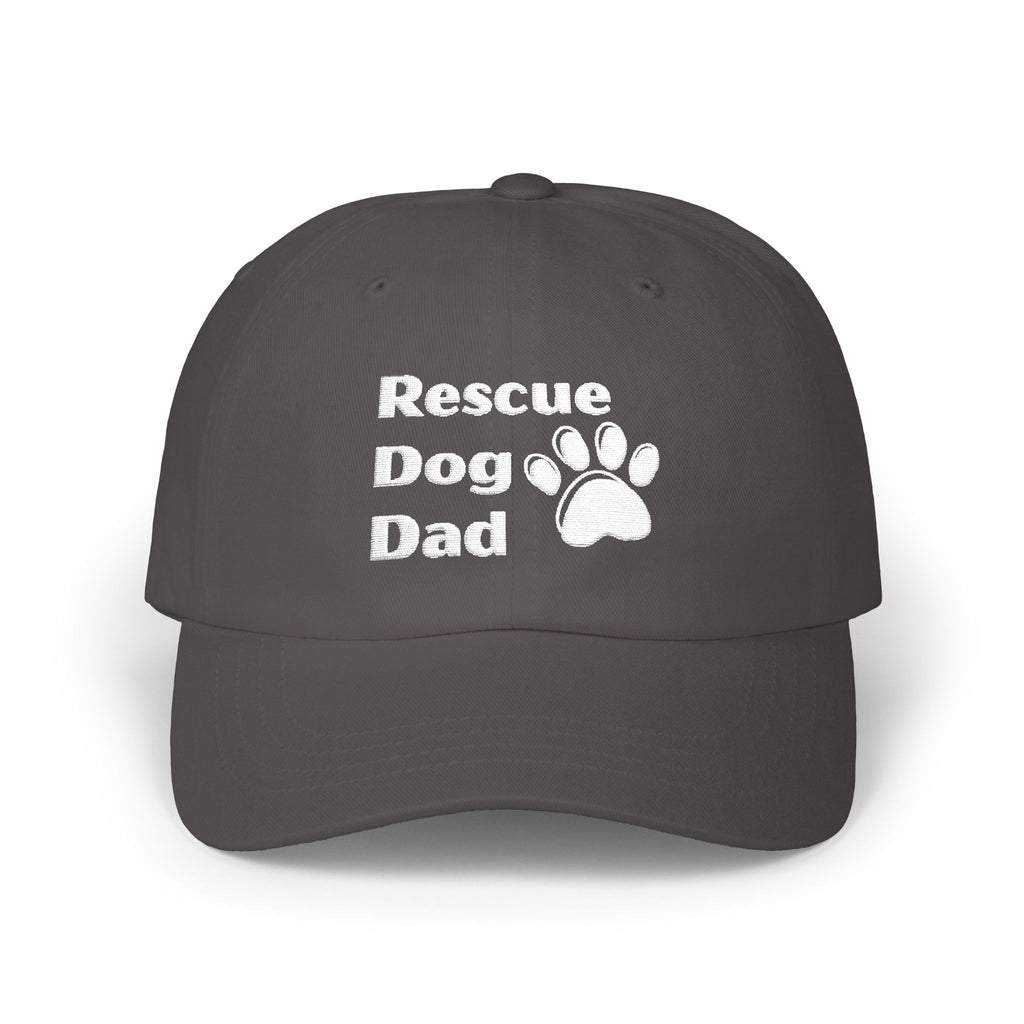 Rescue Dog Dad Hat | Embroidered Paw Print Baseball Cap