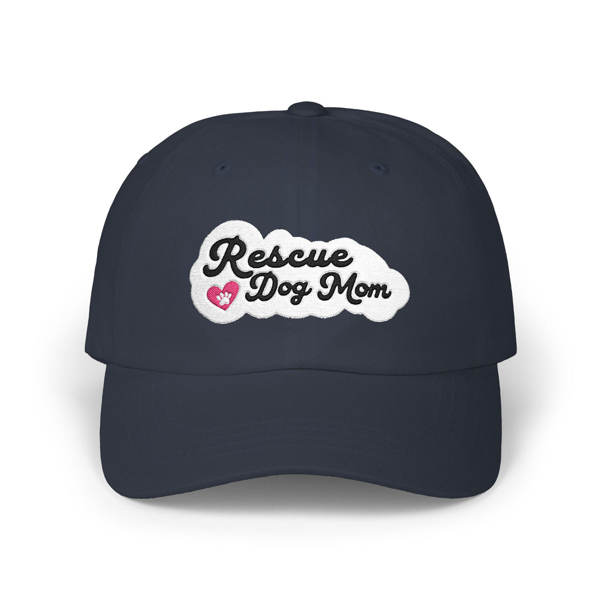 Rescue Dog Mom Embroidered Dad Hat | Dog Mom Baseball Cap | Rescue Pet Mom Gift