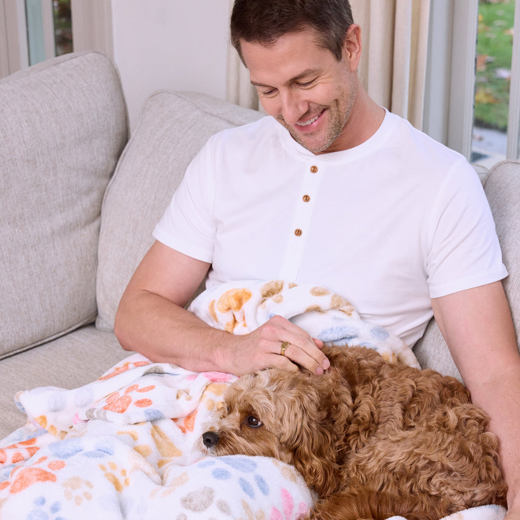 Paw Print Pet Fleece Blanket