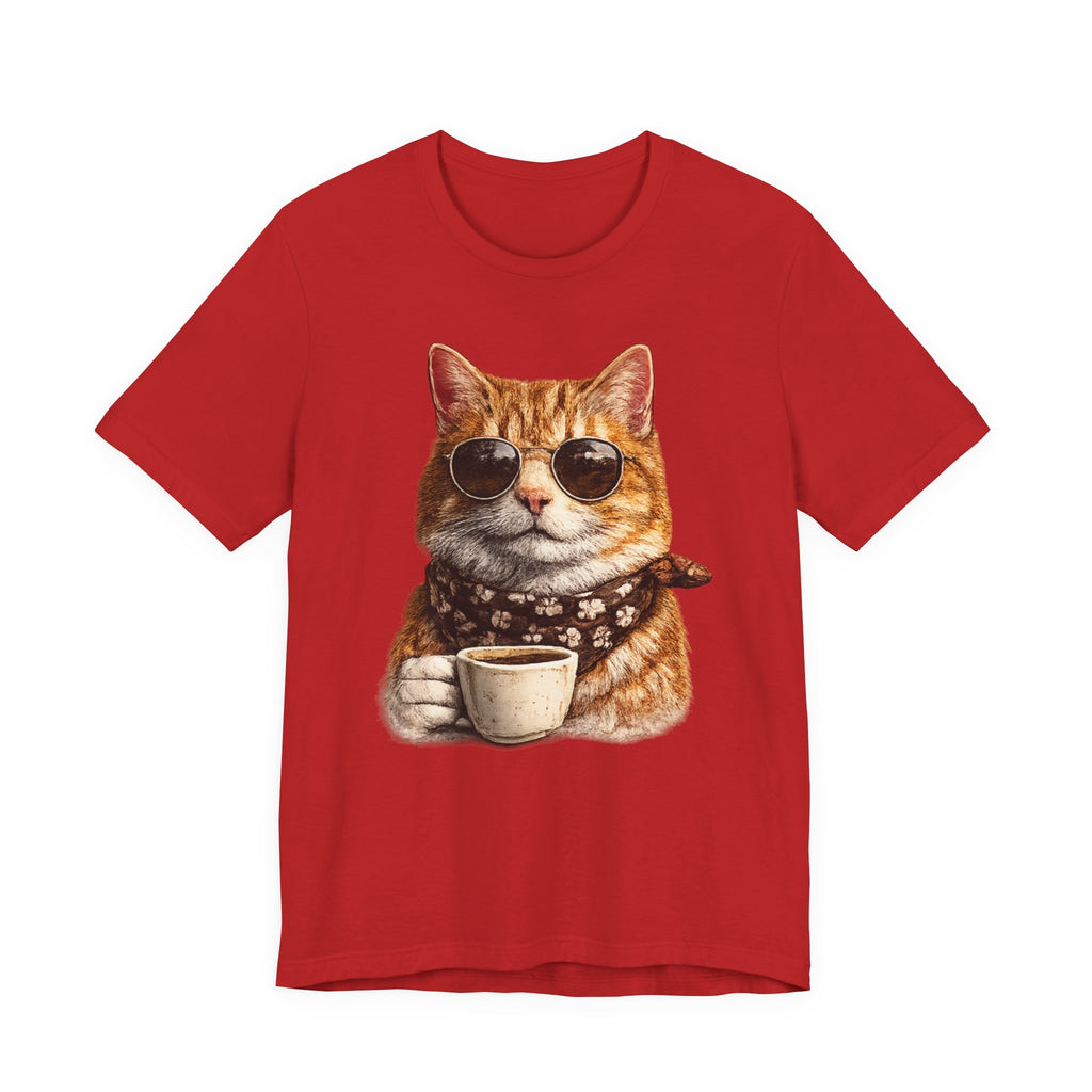 Cool Cat with Coffee