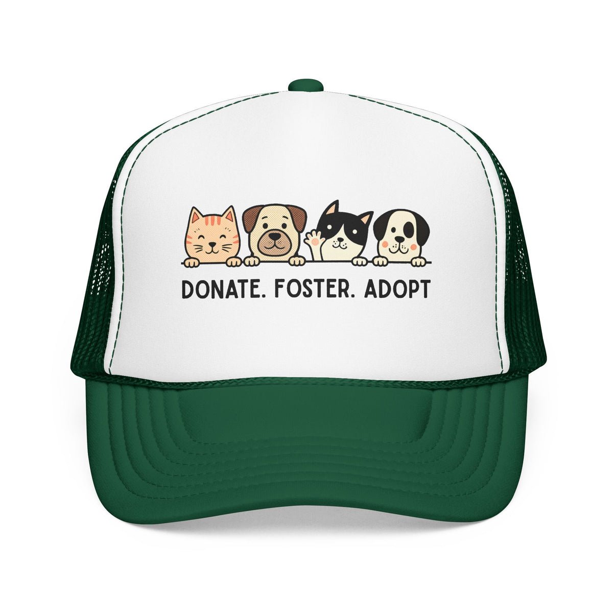 Donate Foster Adopt Trucker Hat — Rescue Pet Mesh Cap