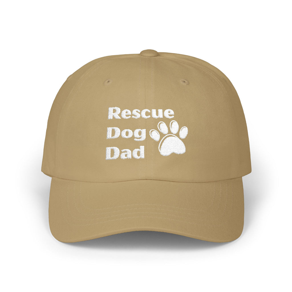Rescue Dog Dad Hat | Embroidered Paw Print Baseball Cap