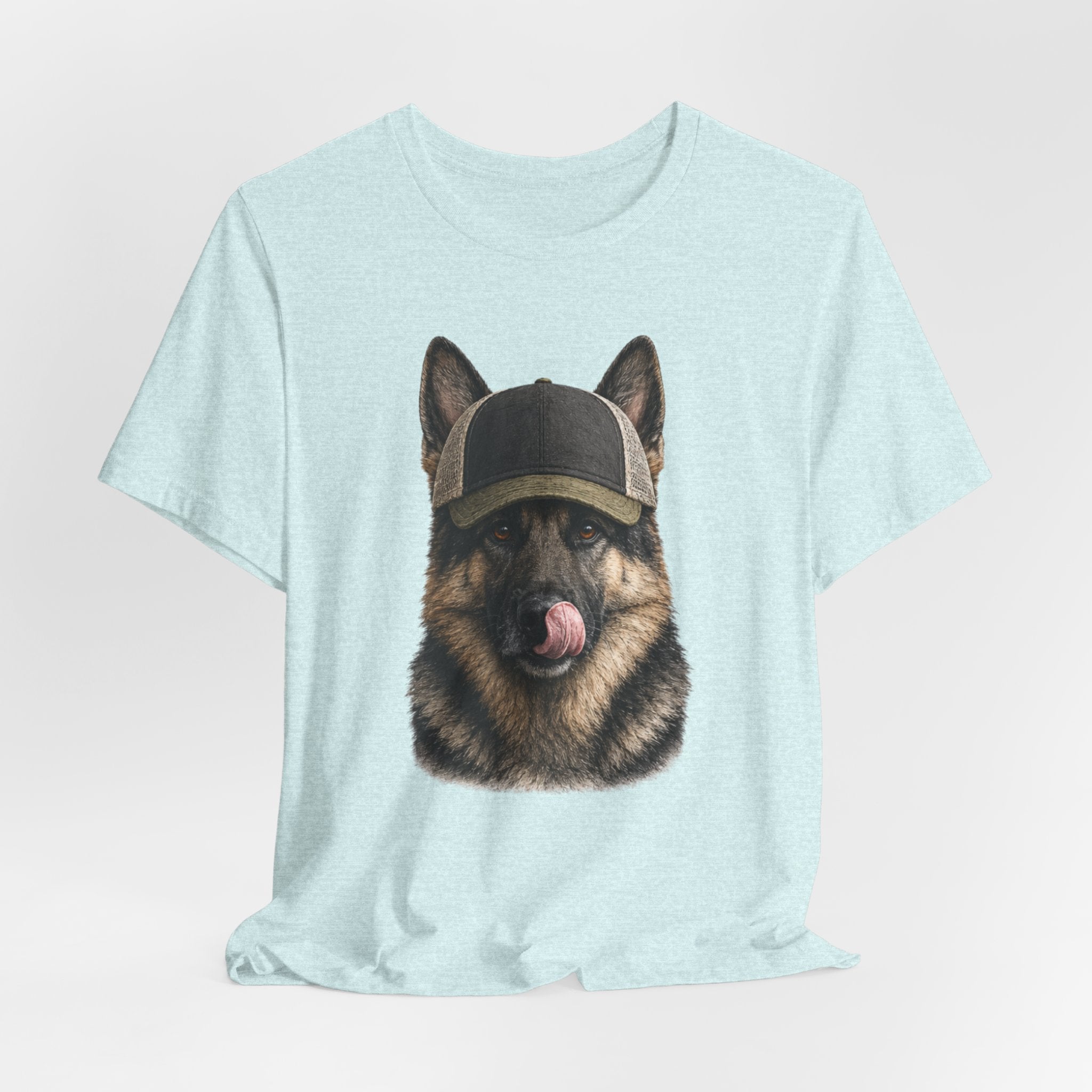German Shepard in Trucker Hat