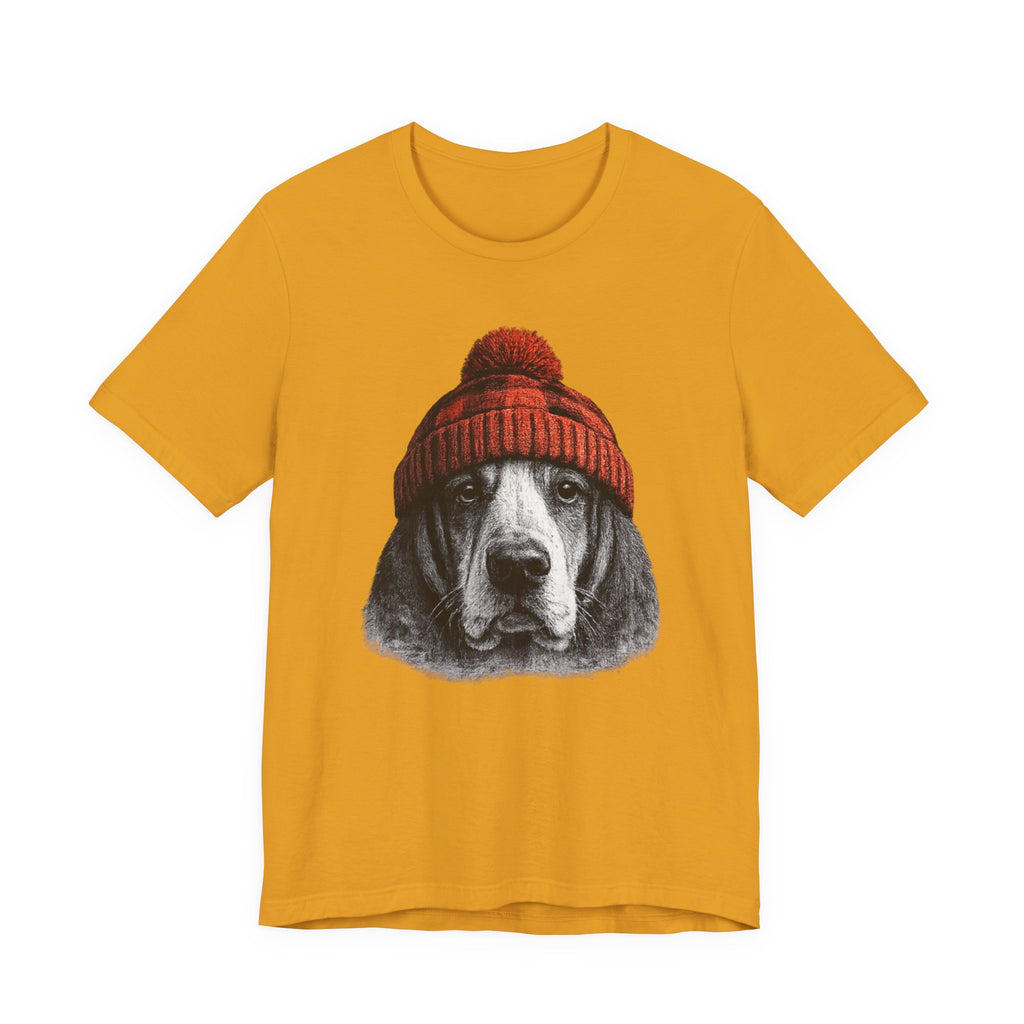 Basset in a Beanie