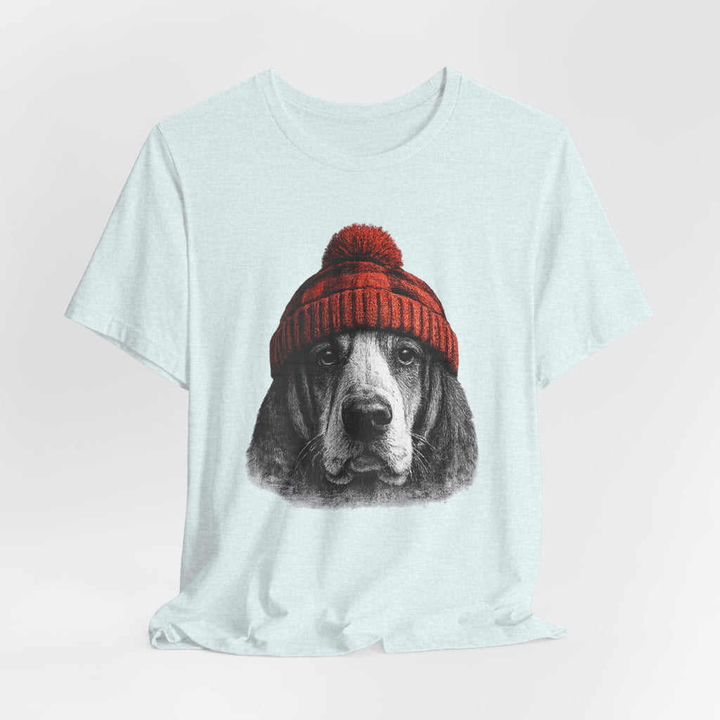 Basset in a Beanie