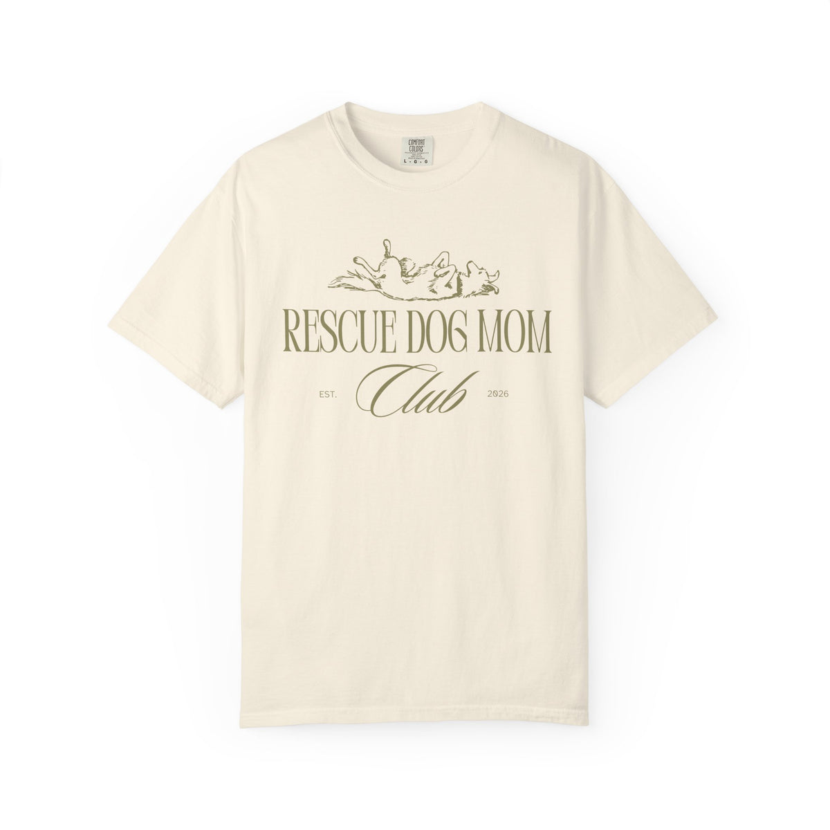 Rescue Dog Mom Club Tee | Comfort Colors® Rescue Dog Shirt | Piper and Friends
