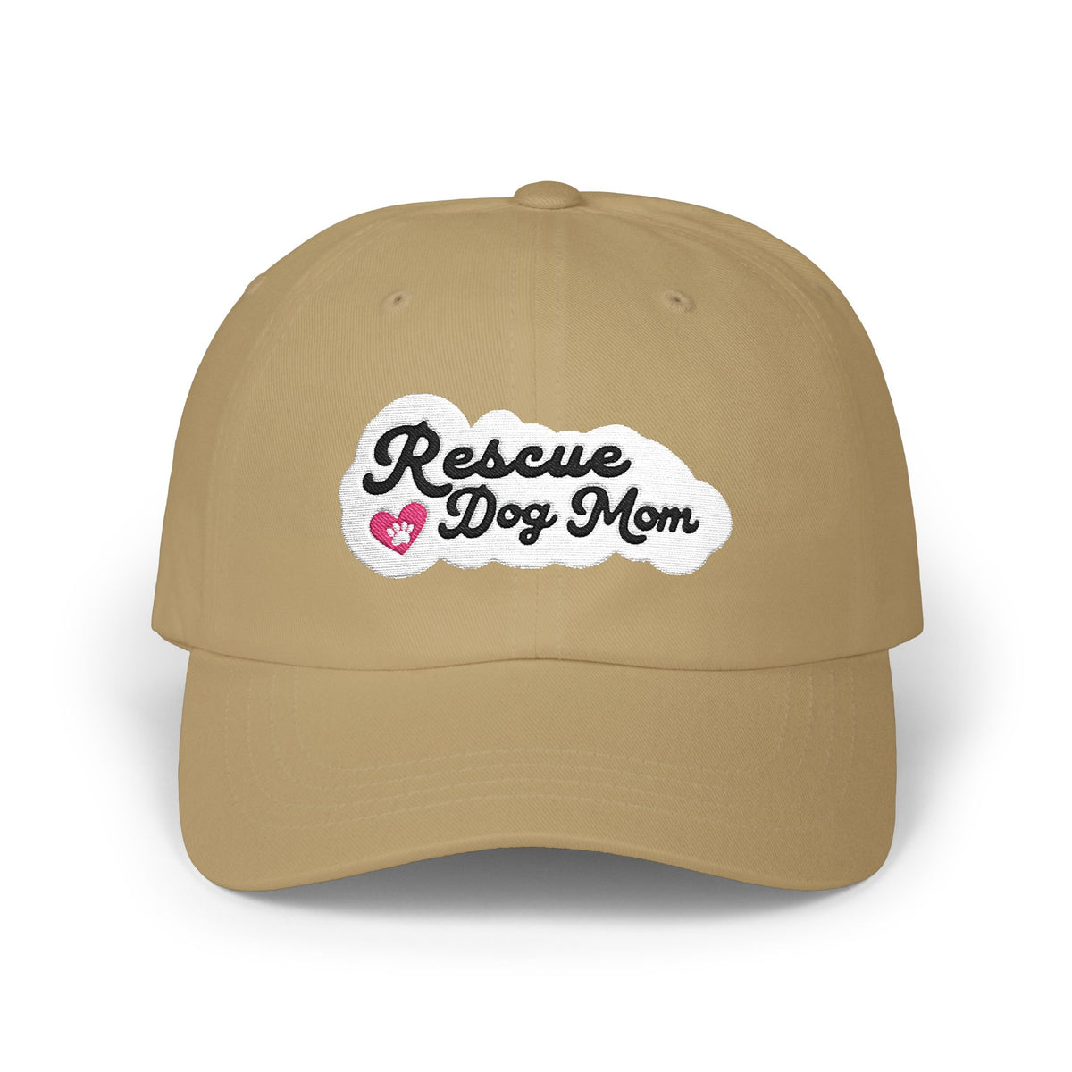 Rescue Dog Mom Embroidered Dad Hat | Dog Mom Baseball Cap | Rescue Pet Mom Gift