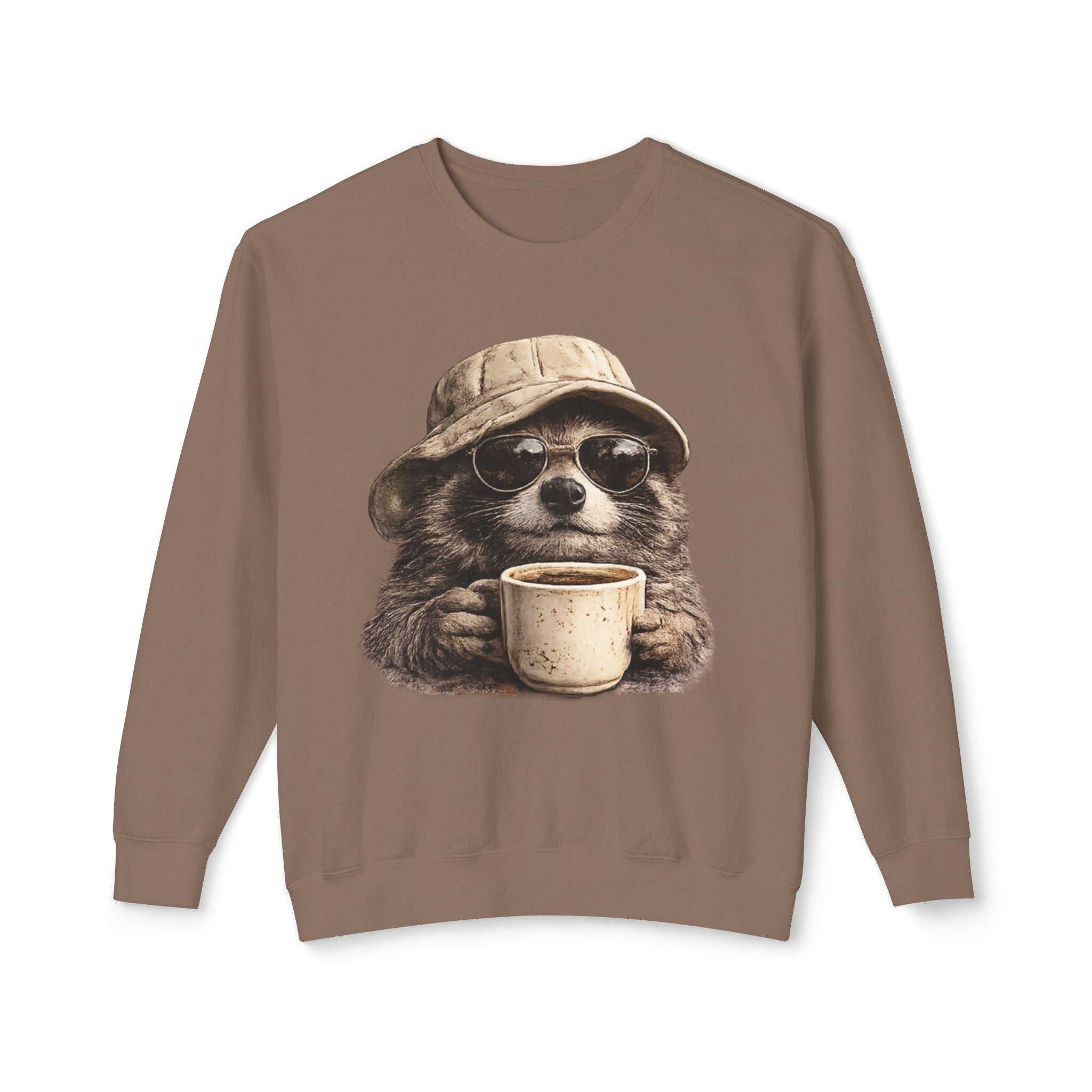 Raccoon with Coffee Sweatshirt