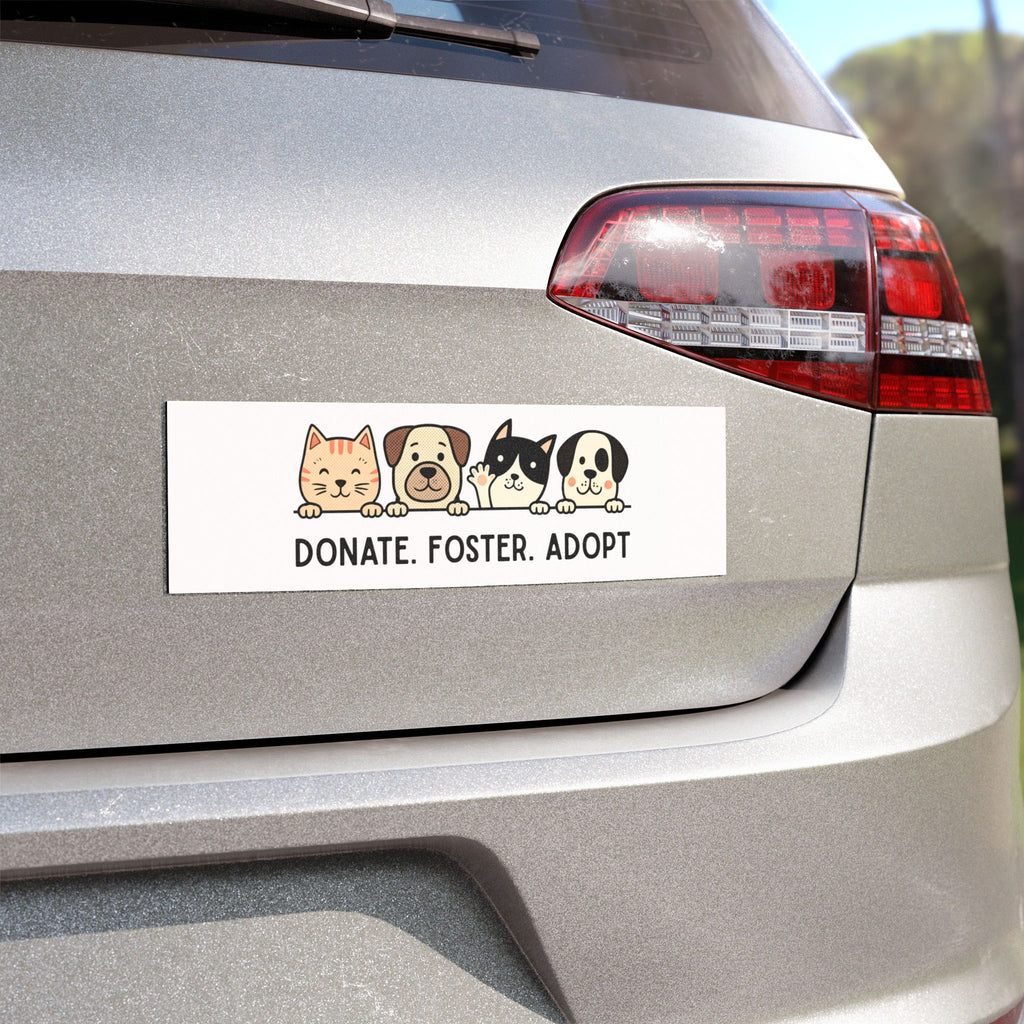 Car Magnet Donate. Foster. Adopt. Pet Rescue Car Magnet