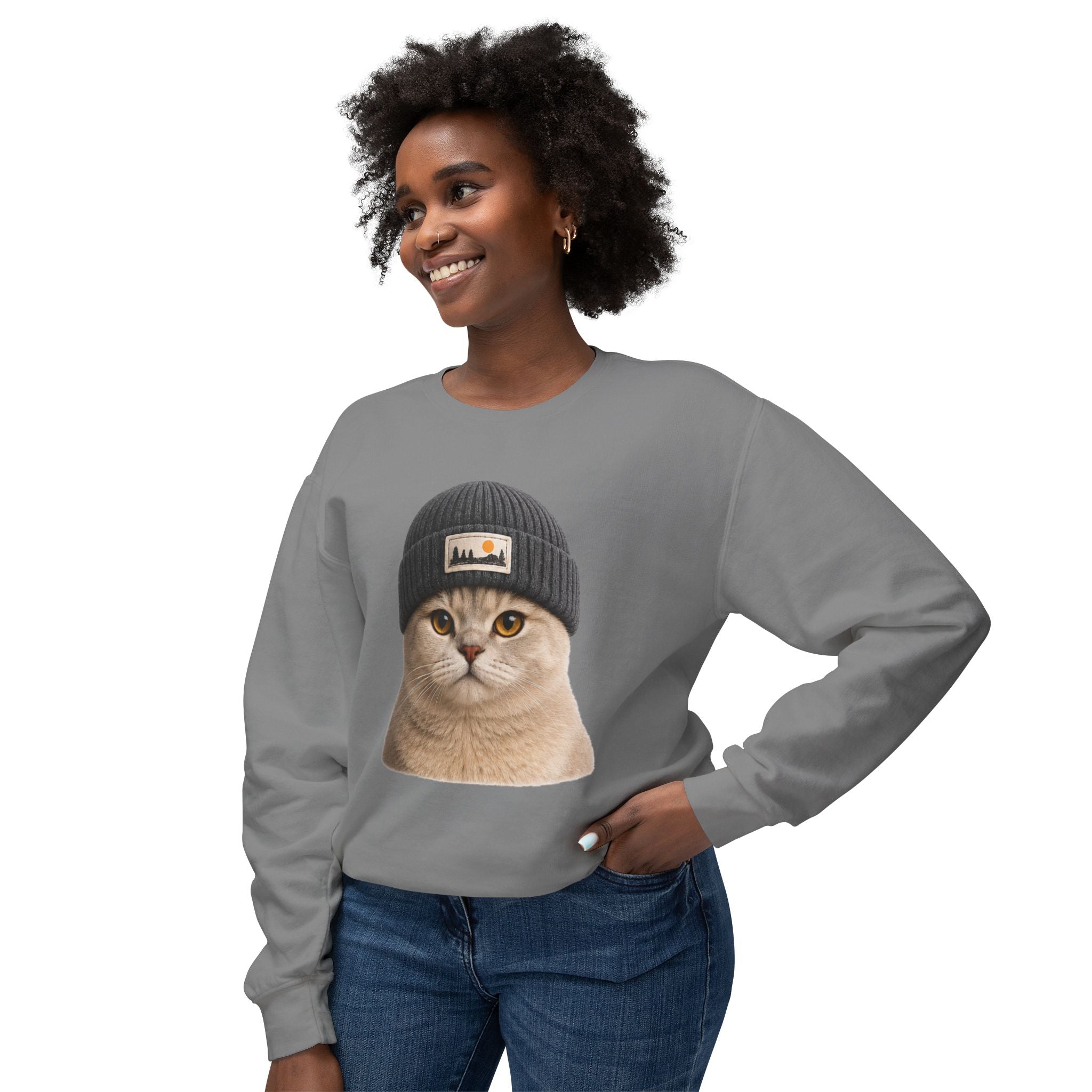 Cat Beanie Sweatshirt