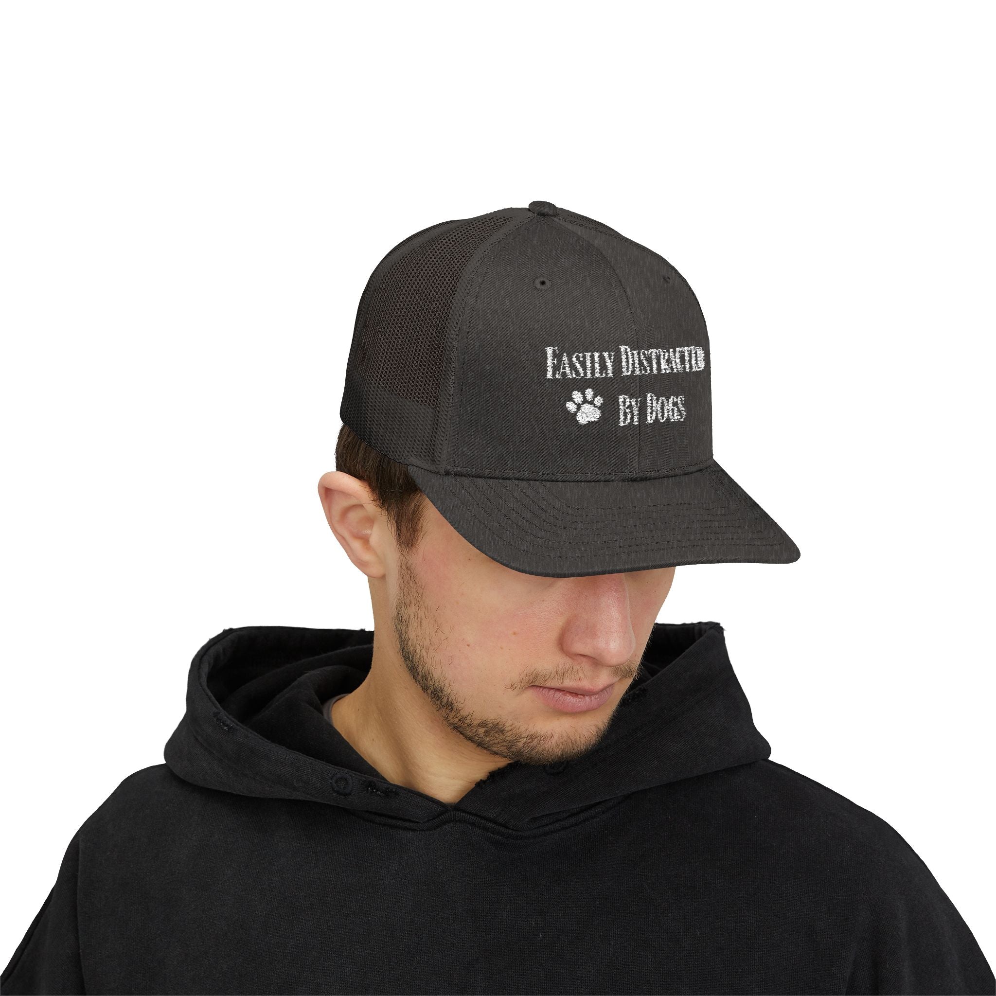 Trucker Cap — "Easily Distracted By Dogs"  Snapback
