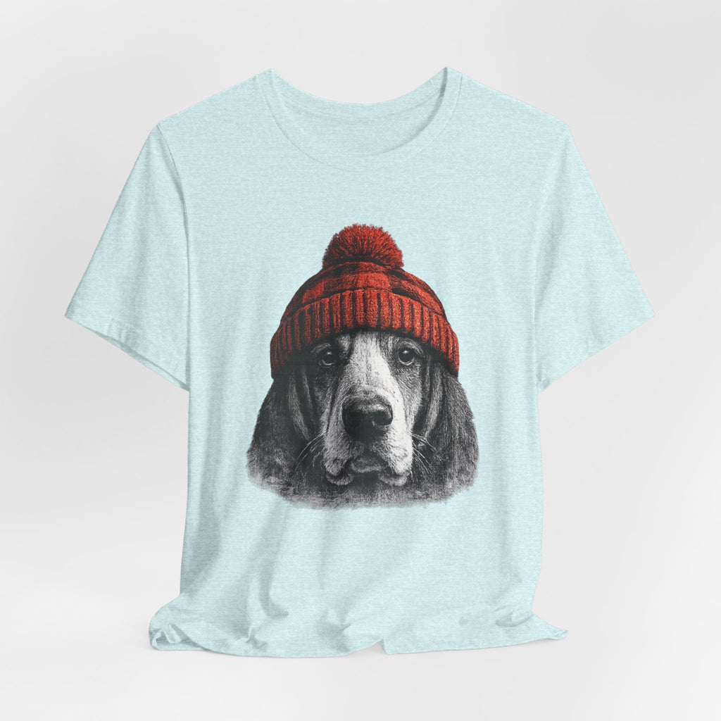 Basset in a Beanie