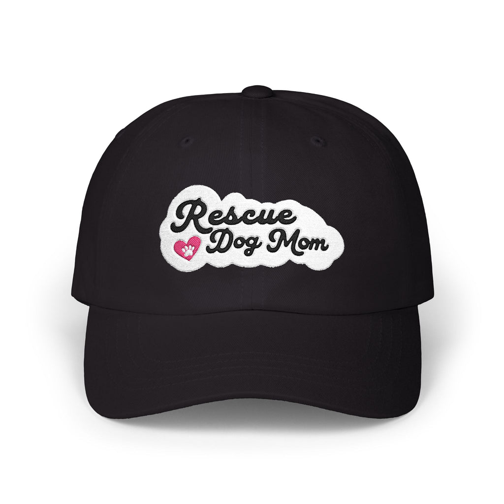 Rescue Dog Mom Embroidered Dad Hat | Dog Mom Baseball Cap | Rescue Pet Mom Gift