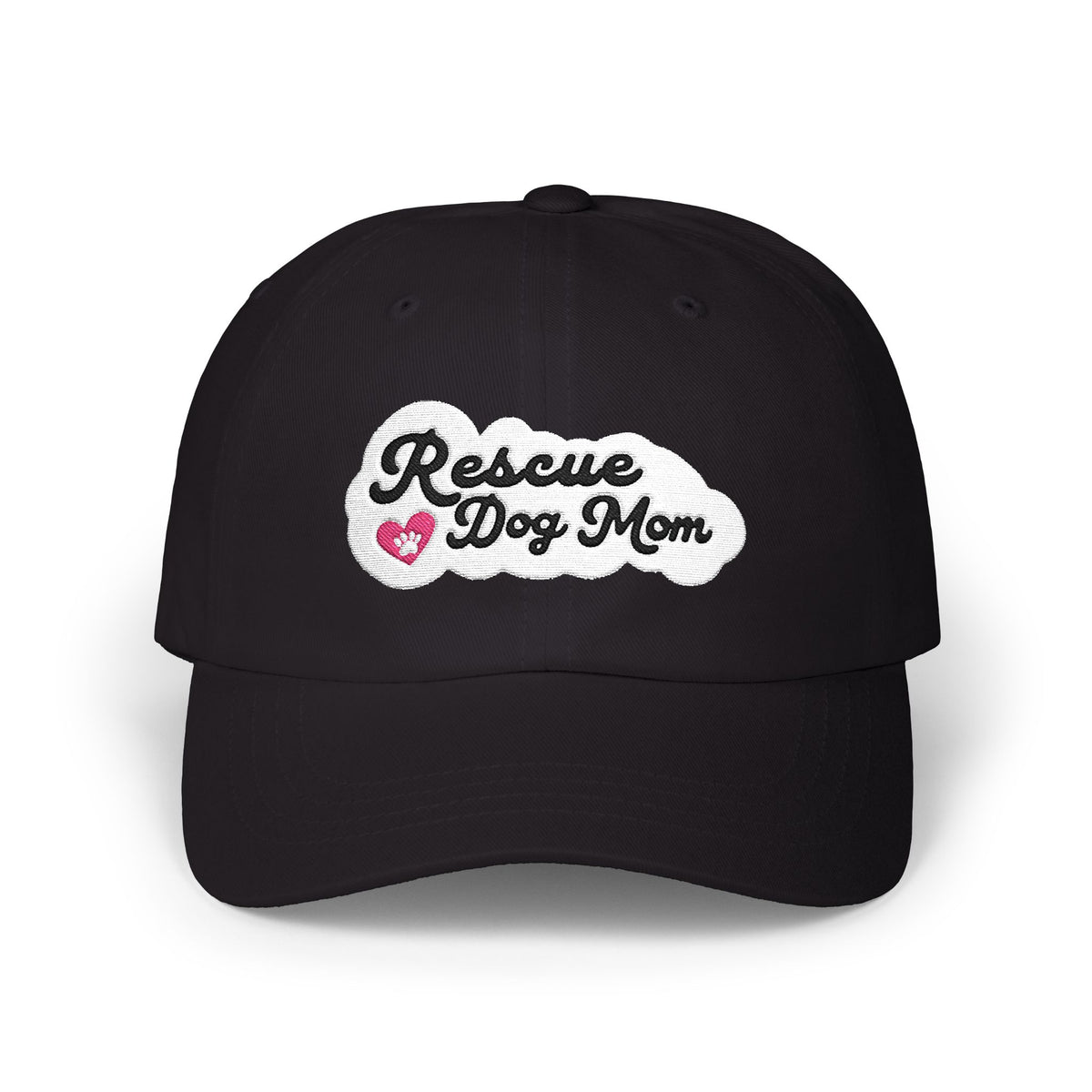 Rescue Dog Mom Embroidered Dad Hat | Dog Mom Baseball Cap | Rescue Pet Mom Gift