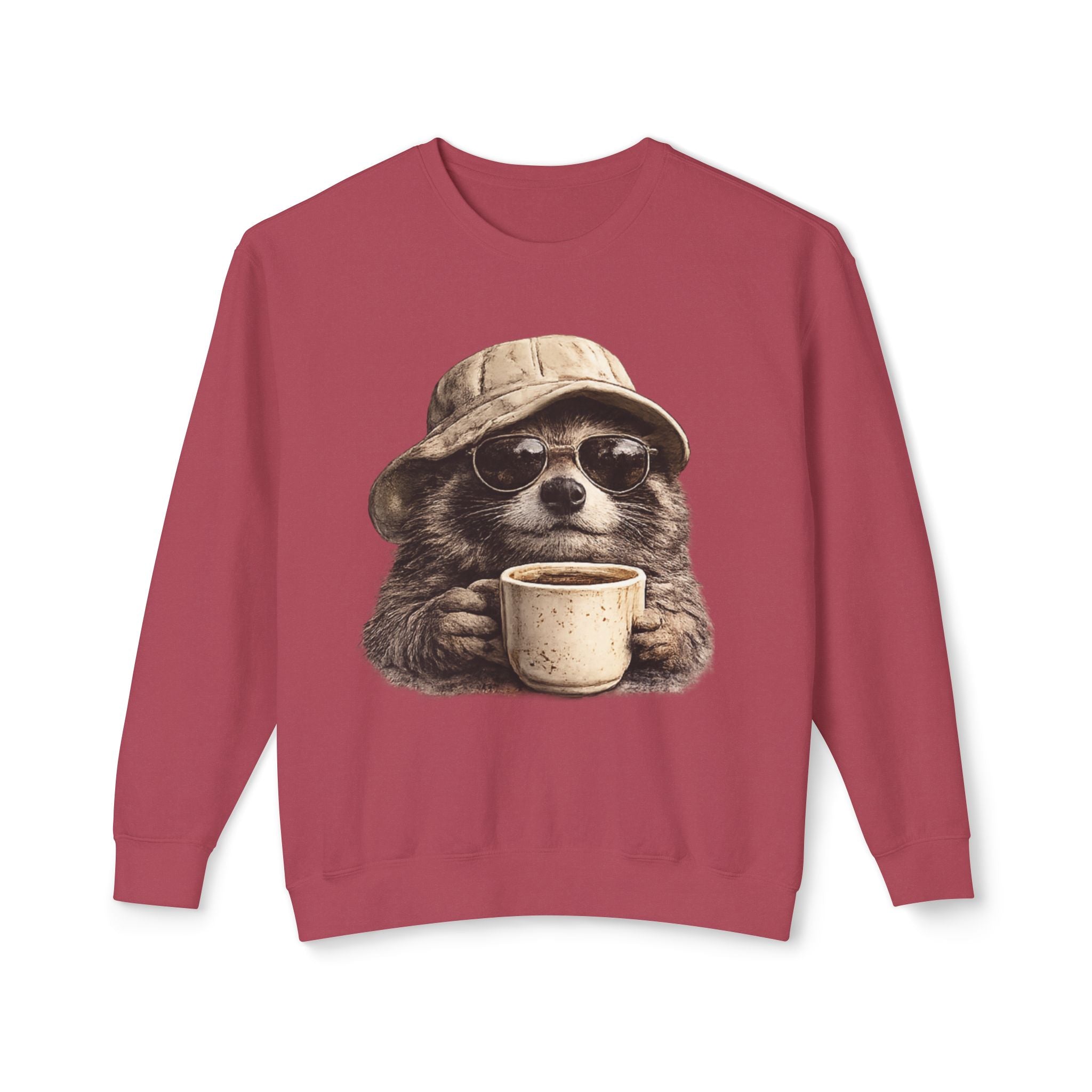 Raccoon with Coffee Sweatshirt
