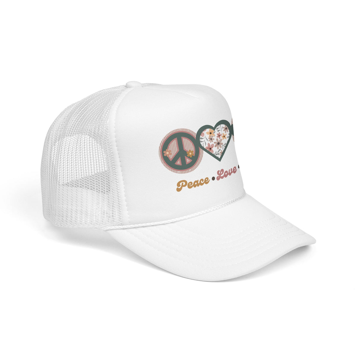 Peace Love Dogs Trucker Hat | Retro Dog Mom Hat | Boho Pet Lover Cap | Dog Lover Gift | Piper & Friends