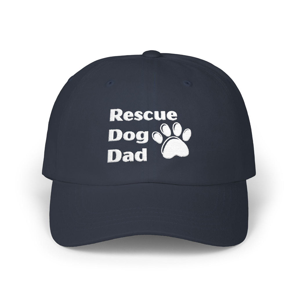 Rescue Dog Dad Hat | Embroidered Paw Print Baseball Cap