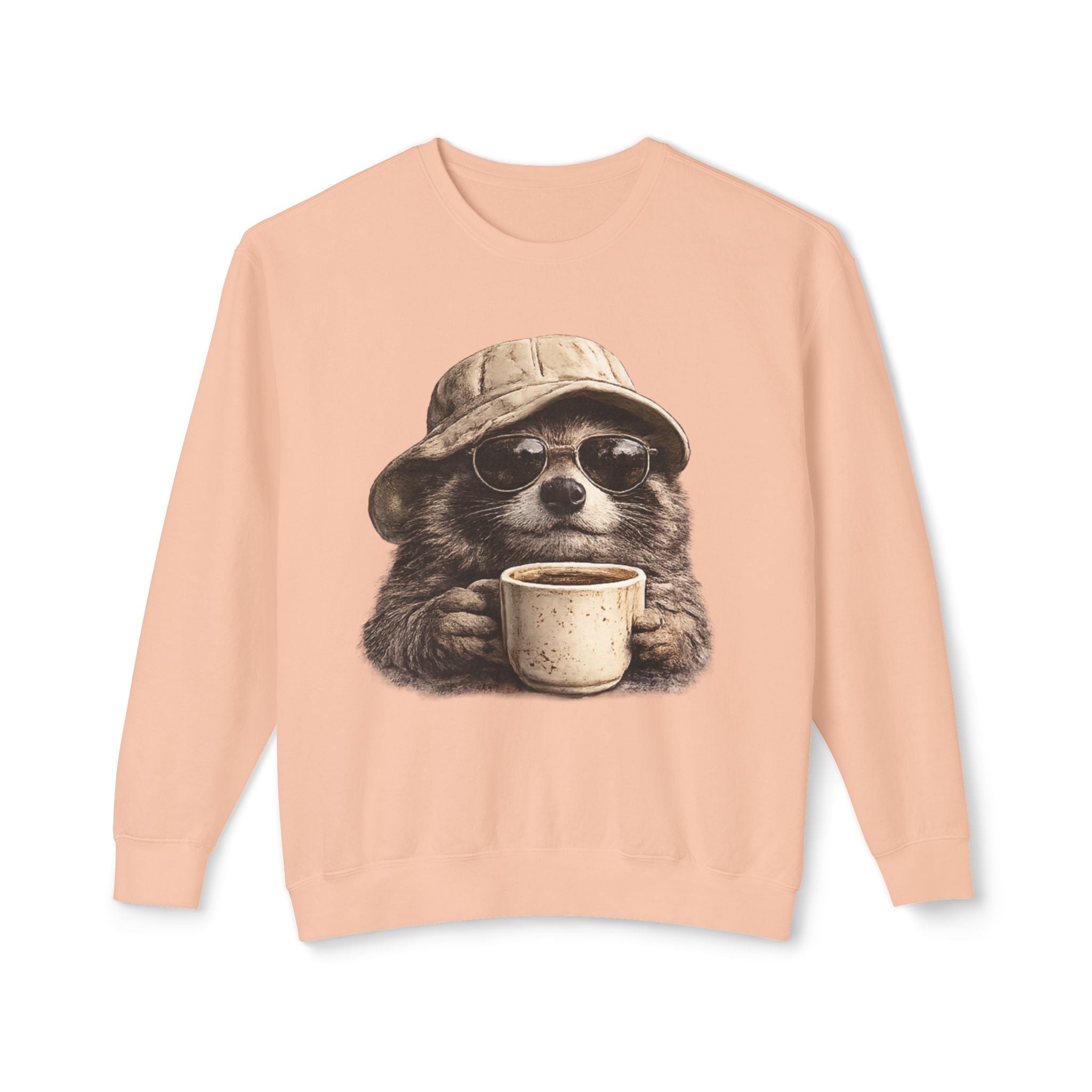 Raccoon with Coffee Sweatshirt
