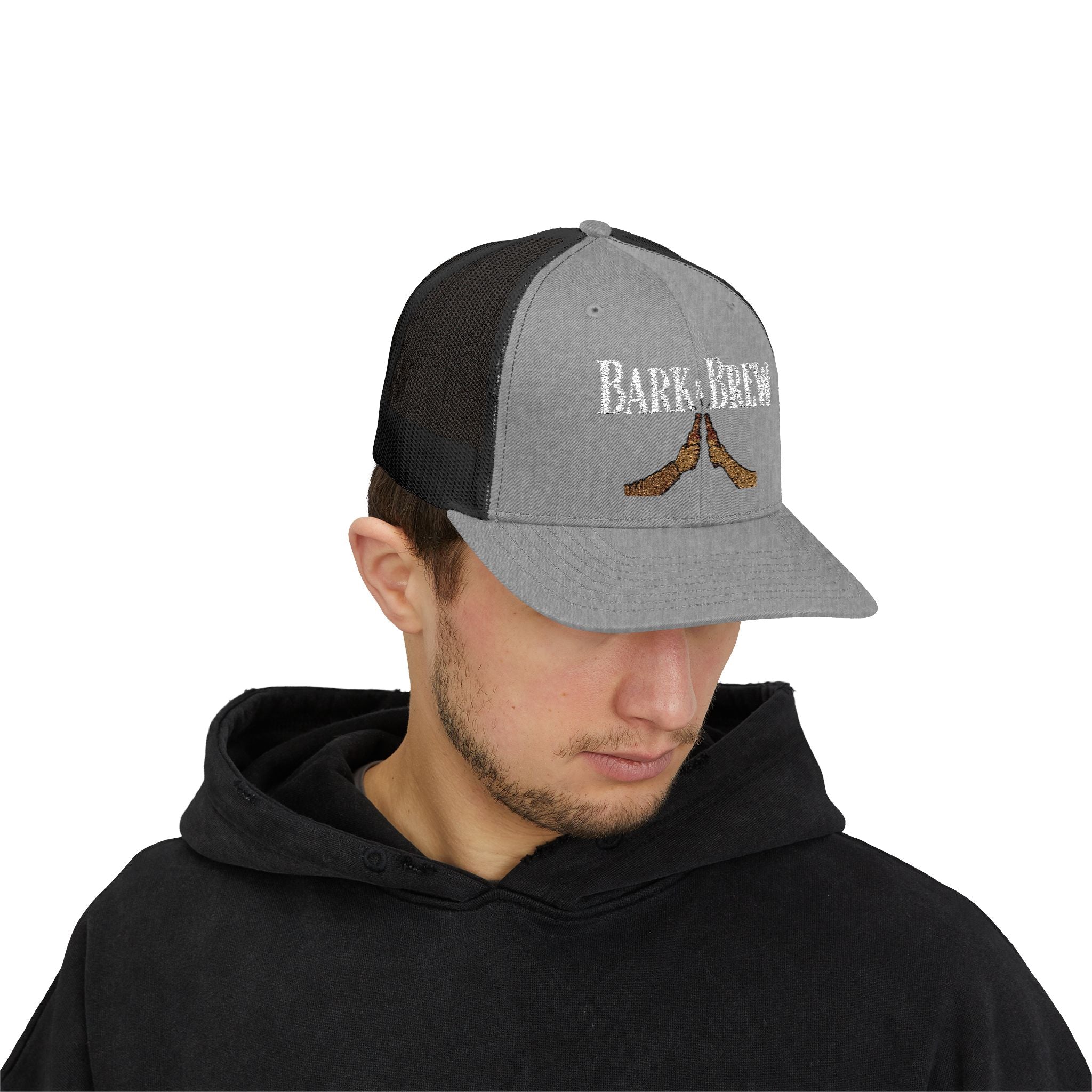 Trucker Cap — "Bark and Brew"  Snapback