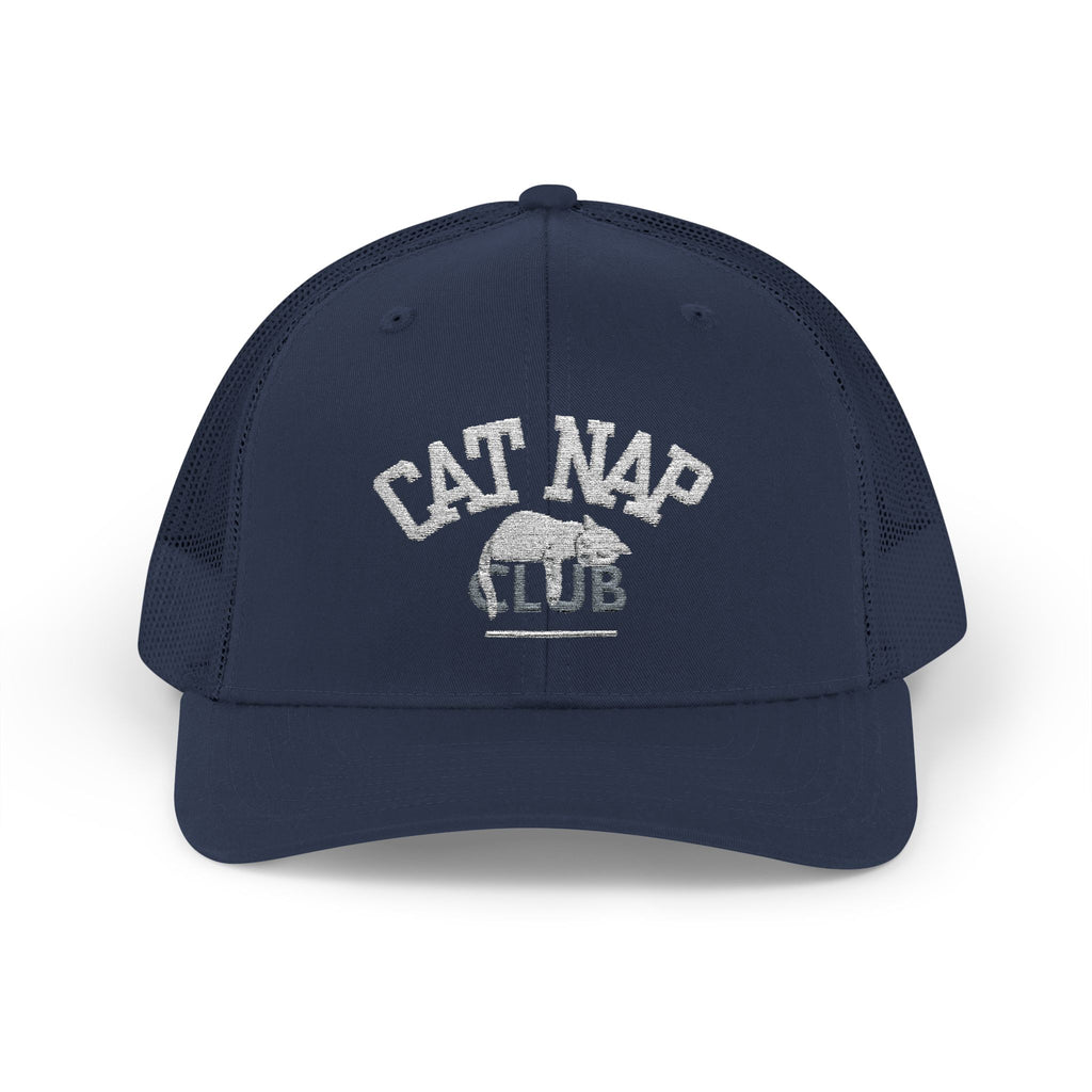 Cat Nap Club Trucker Cap — Snapback Cat Lover Hat
