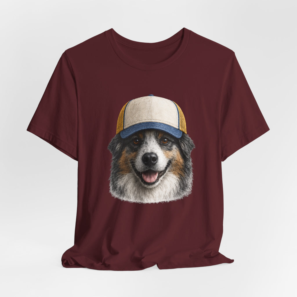 Aussie in a trucker hat