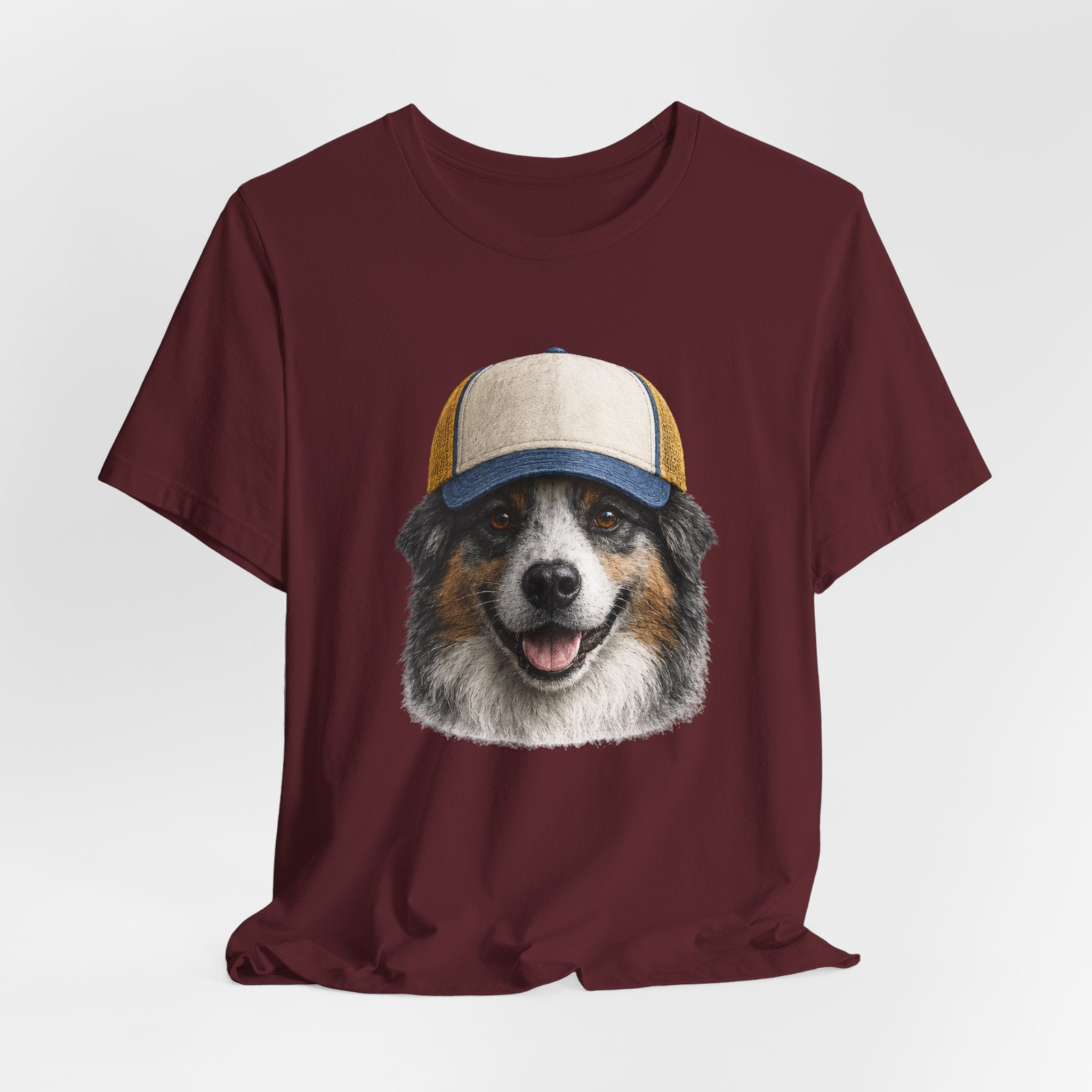 Aussie in a trucker hat