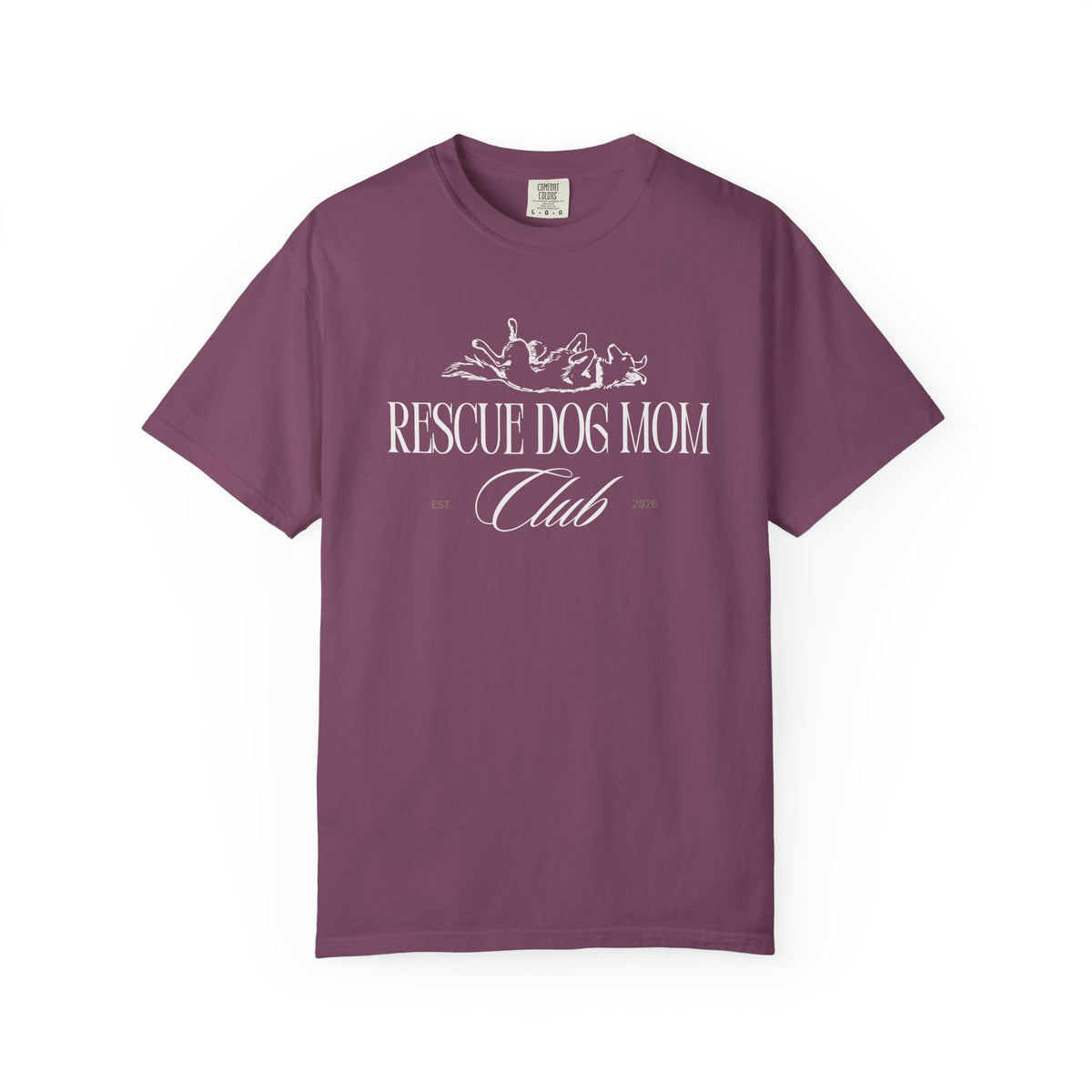 Rescue Dog Mom Club Tee | Comfort Colors® Rescue Dog Shirt | Piper and Friends