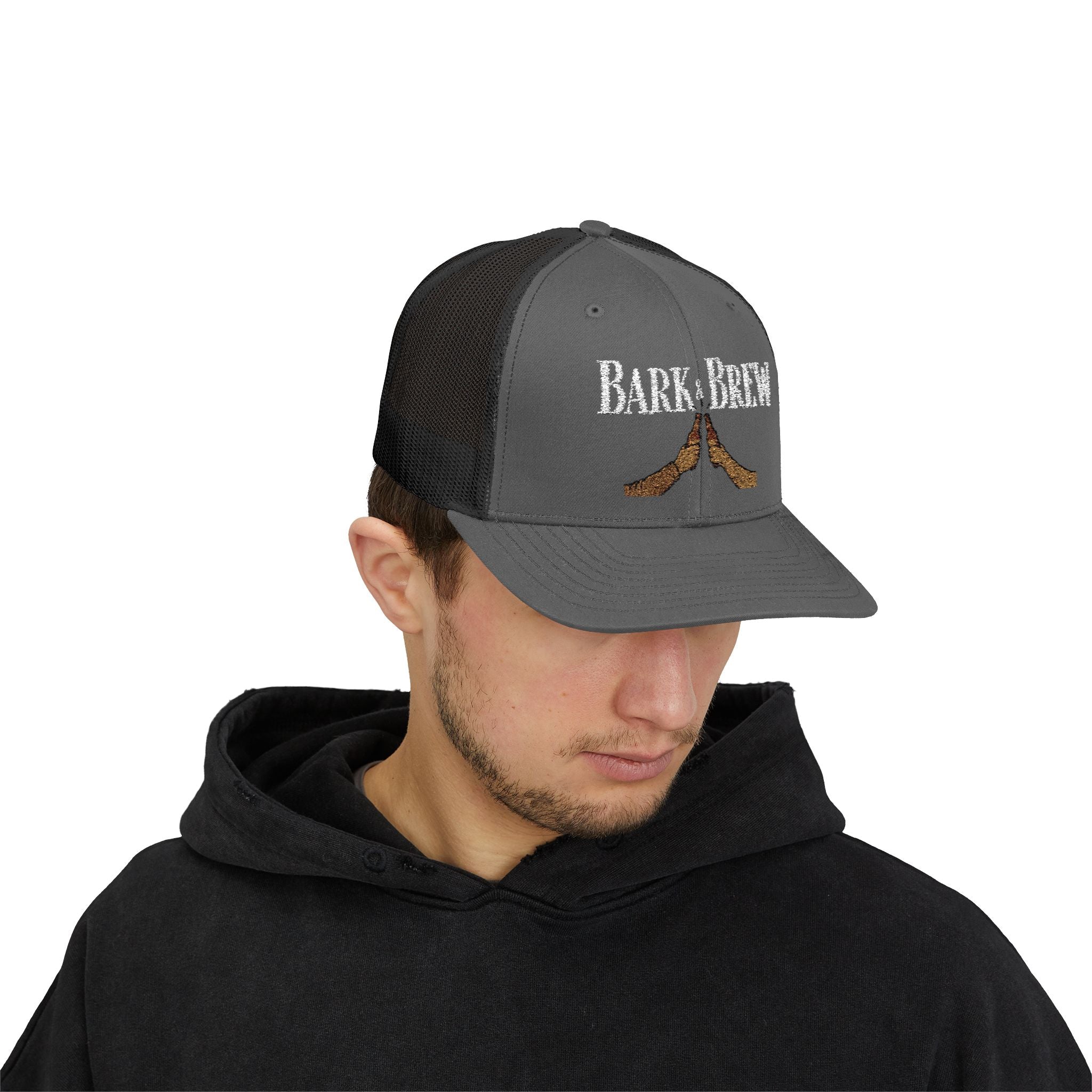 Trucker Cap — "Bark and Brew"  Snapback