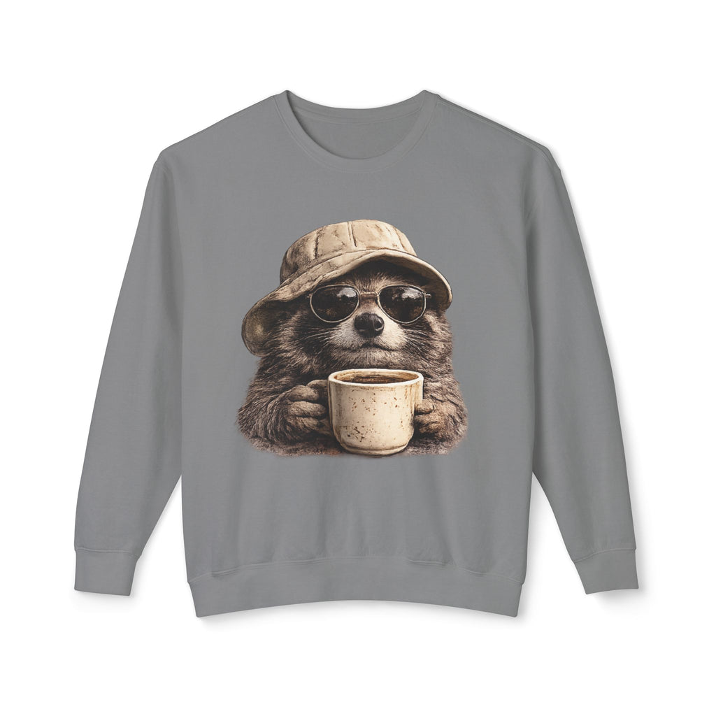 Raccoon with Coffee Sweatshirt