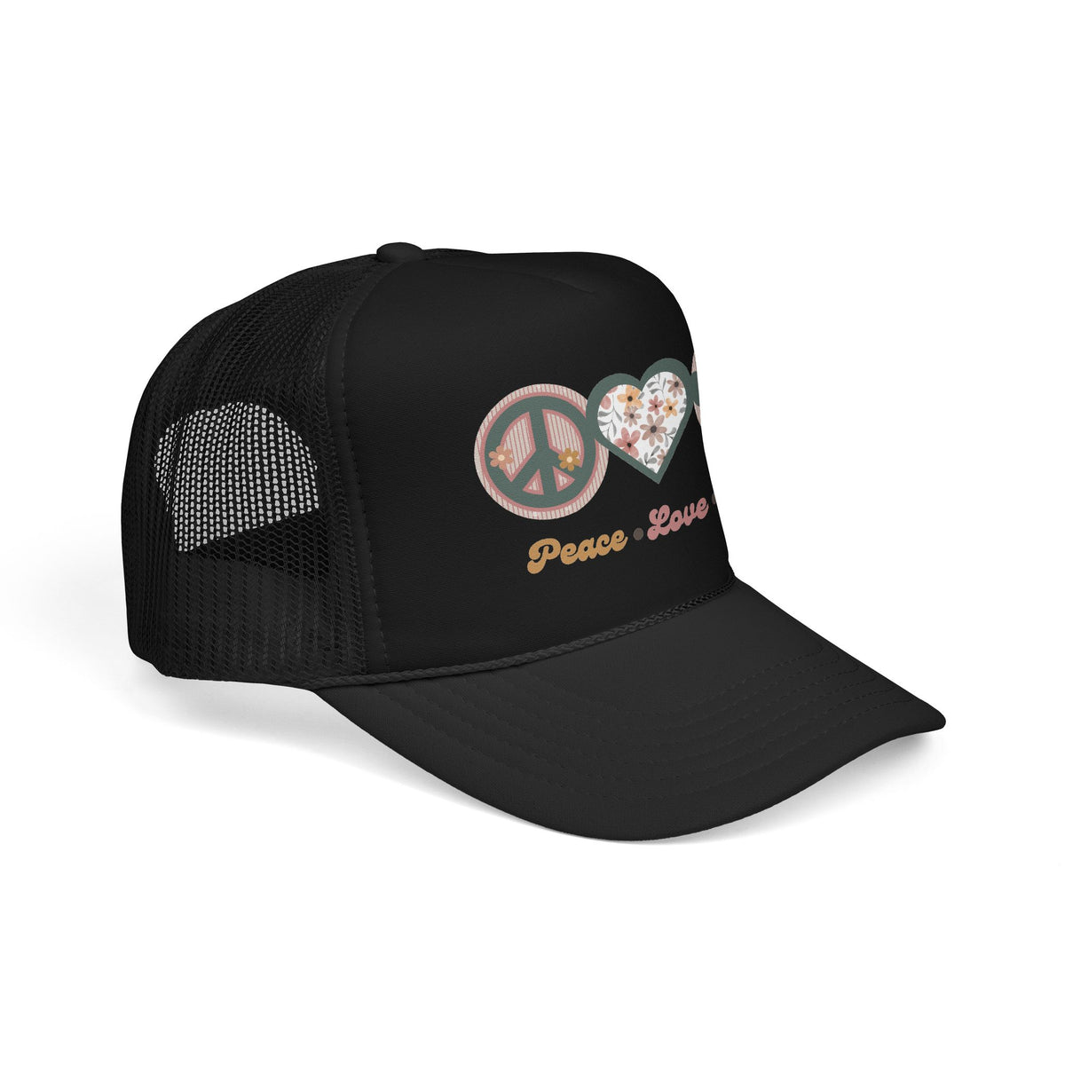 Peace Love Dogs Trucker Hat | Retro Dog Mom Hat | Boho Pet Lover Cap | Dog Lover Gift | Piper & Friends