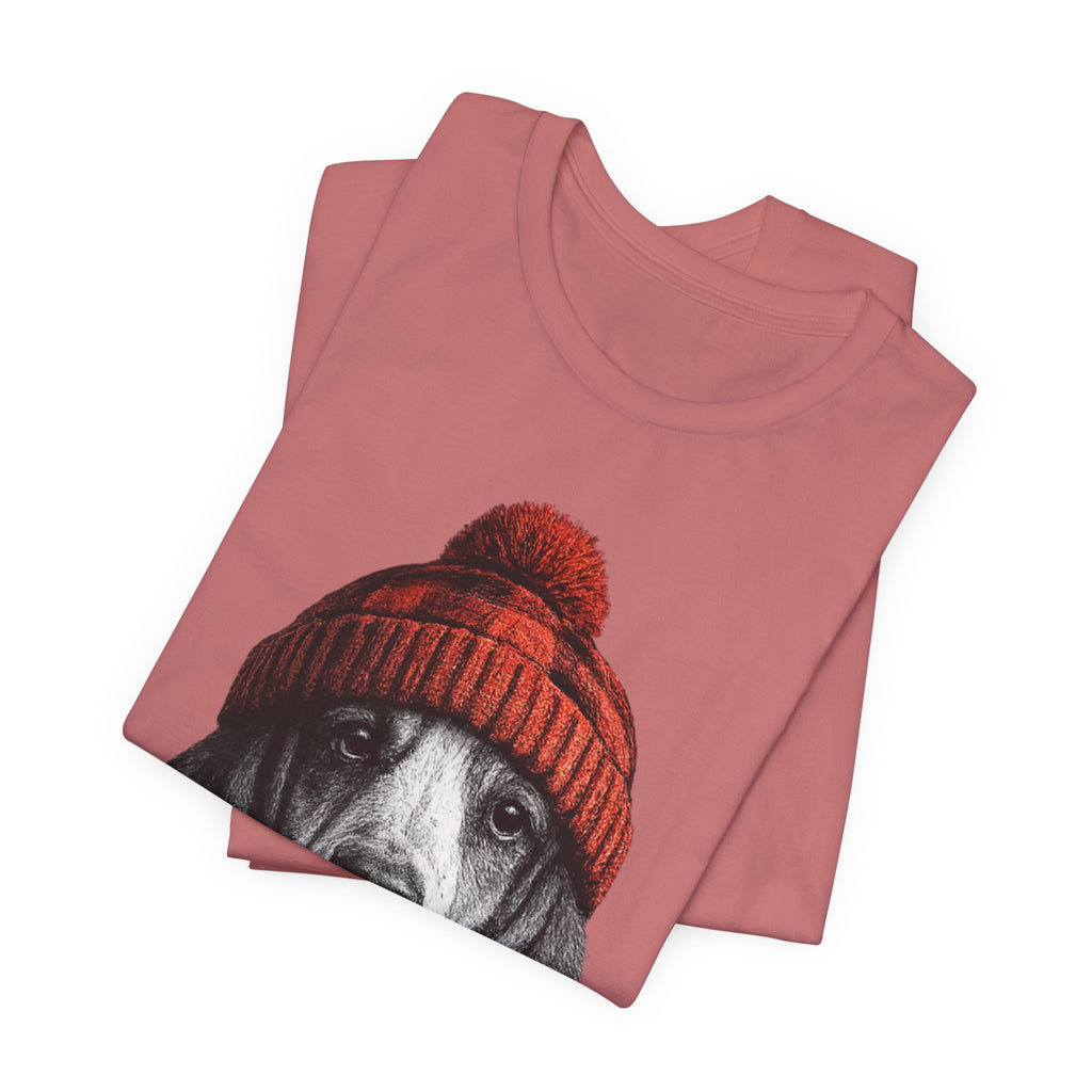 Basset in a Beanie