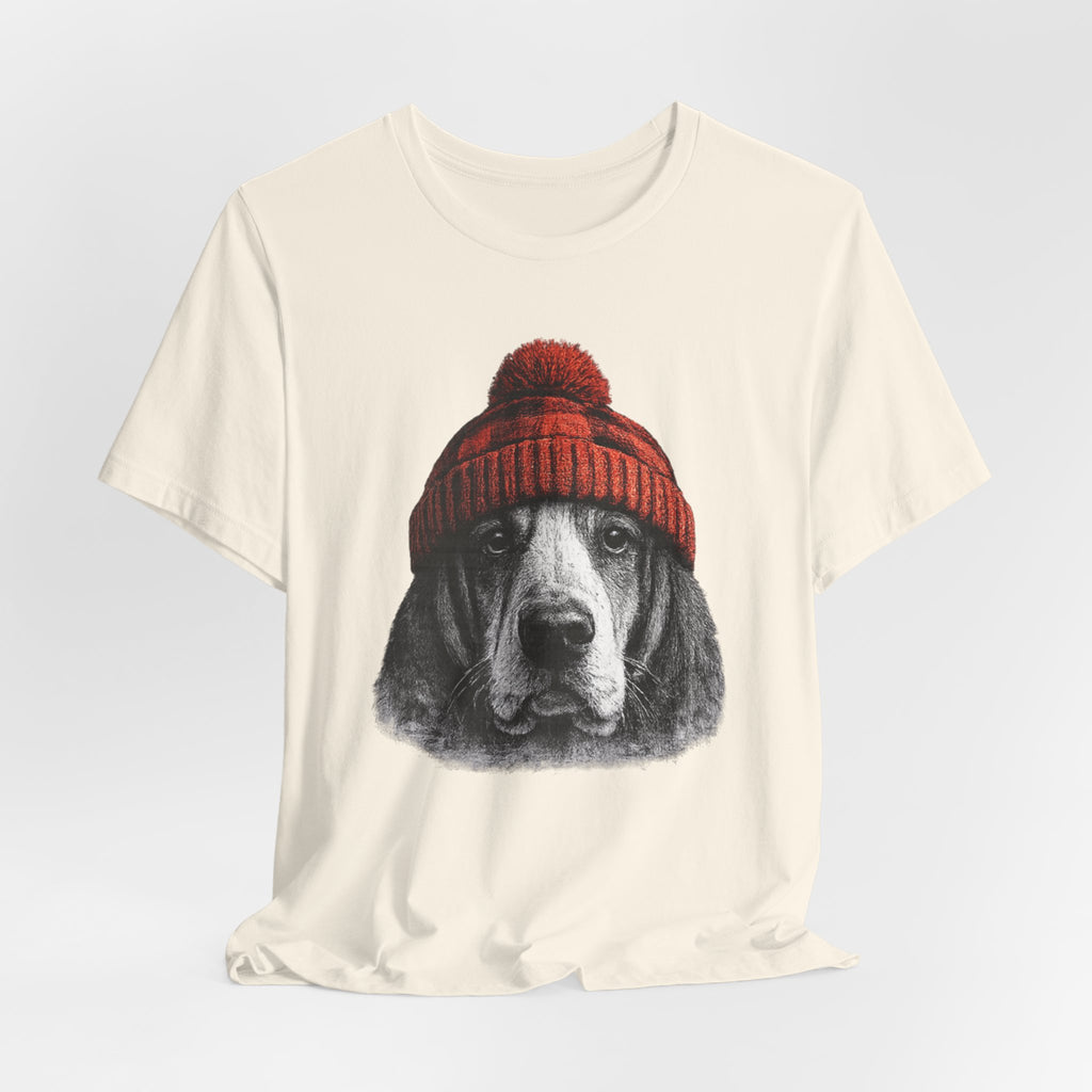Basset in a Beanie