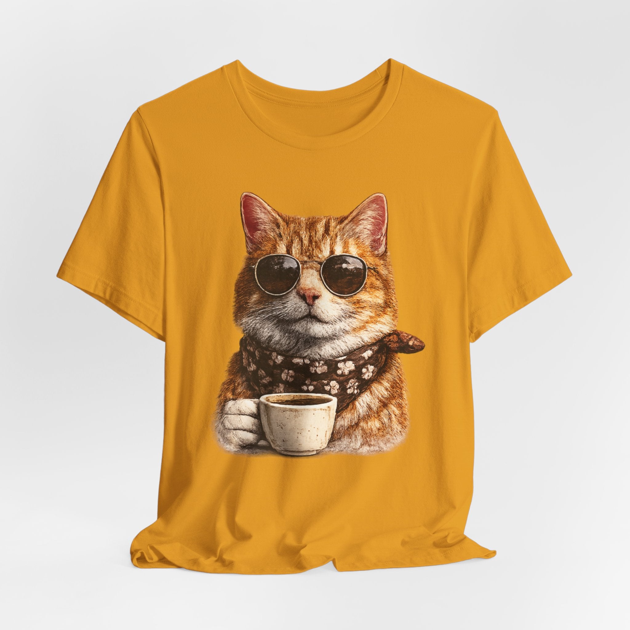 Cool Cat with Coffee