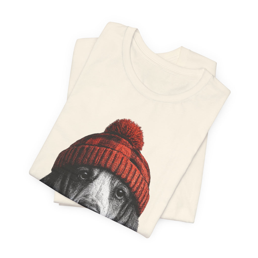 Basset in a Beanie