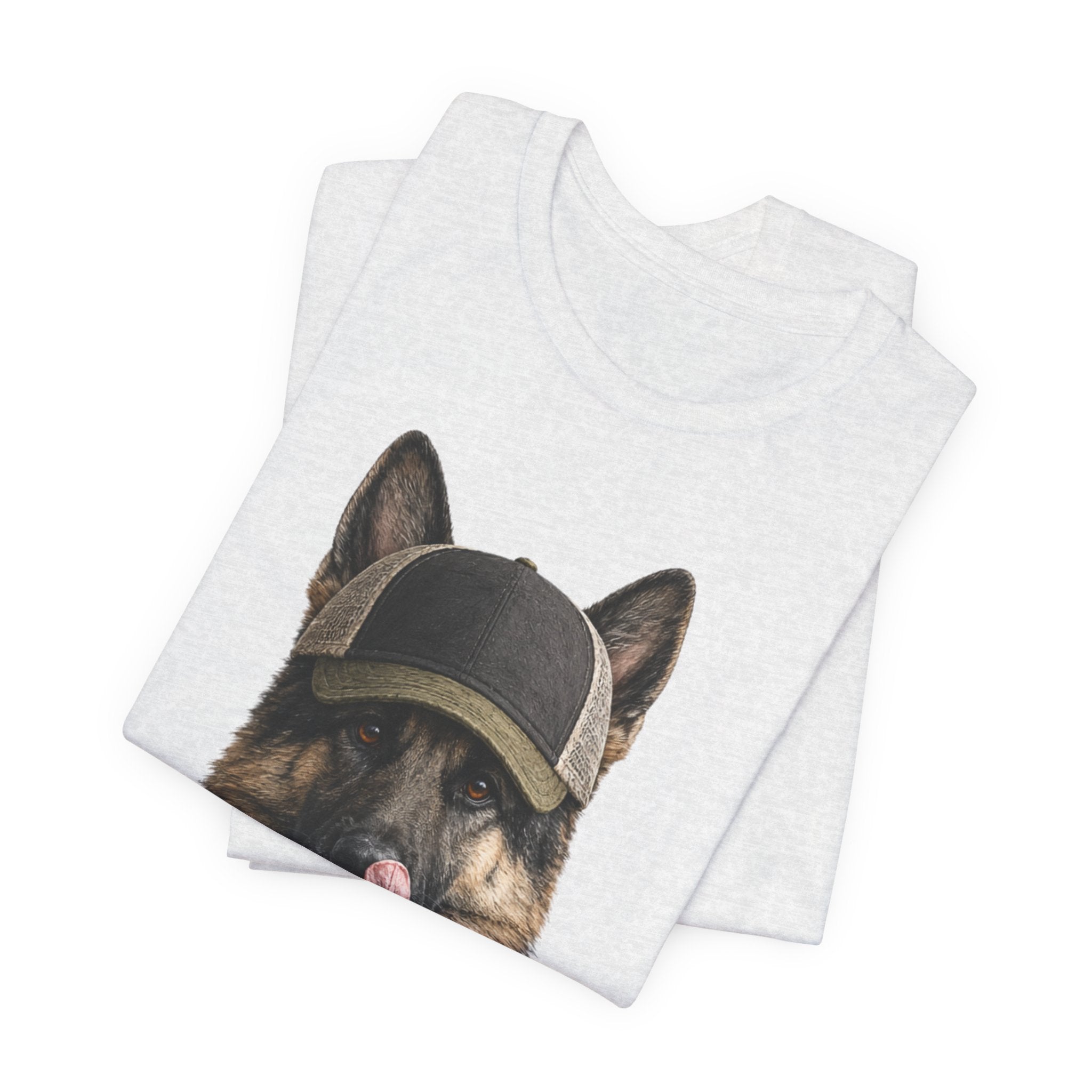 German Shepard in Trucker Hat