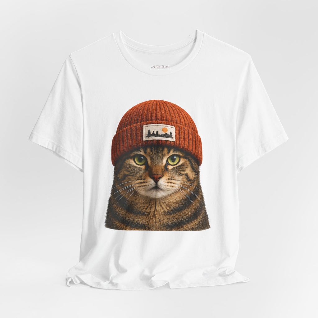 Tabby Cat in a Beanie