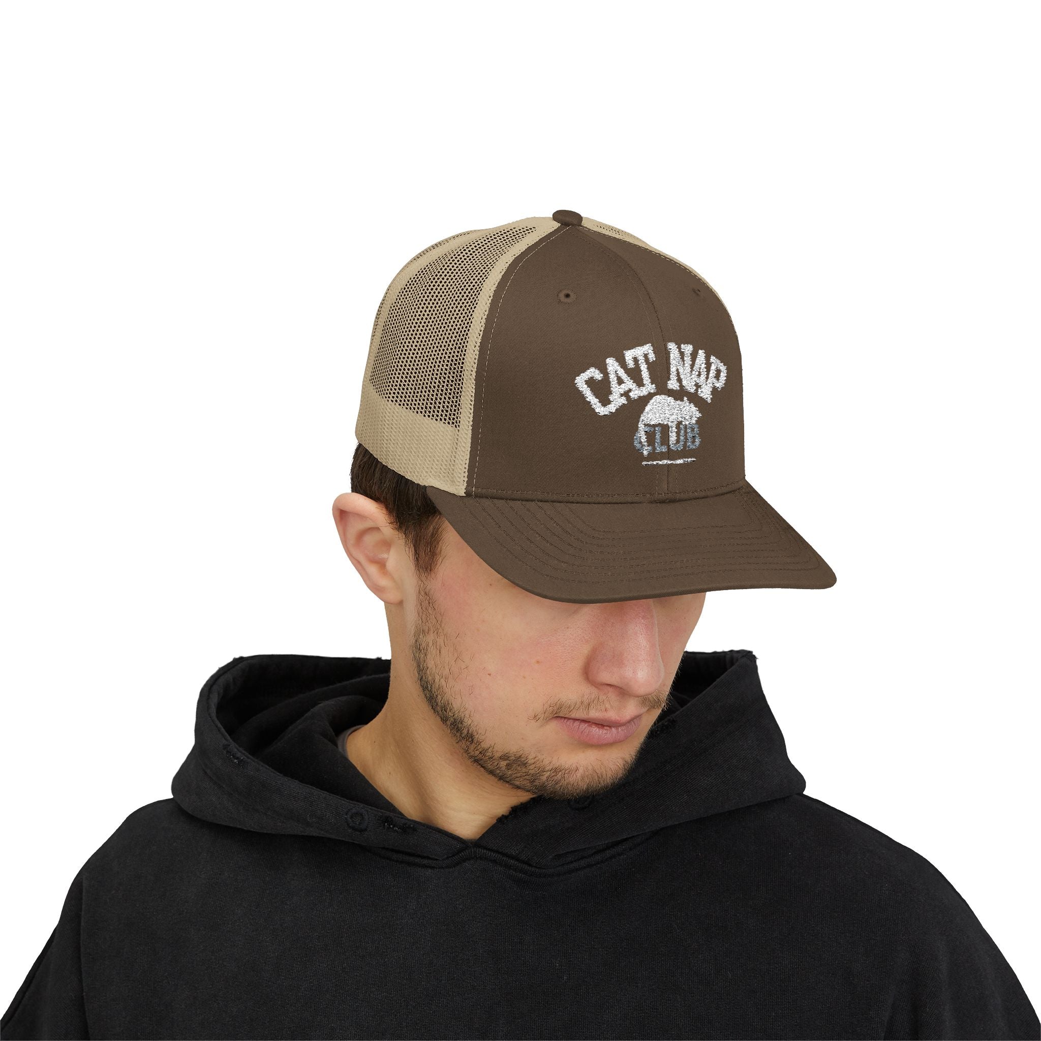 Cat Nap Club Trucker Cap — Snapback Cat Lover Hat