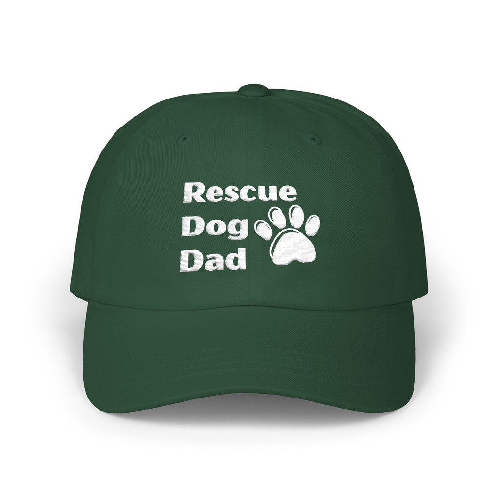 Rescue Dog Dad Hat | Embroidered Paw Print Baseball Cap