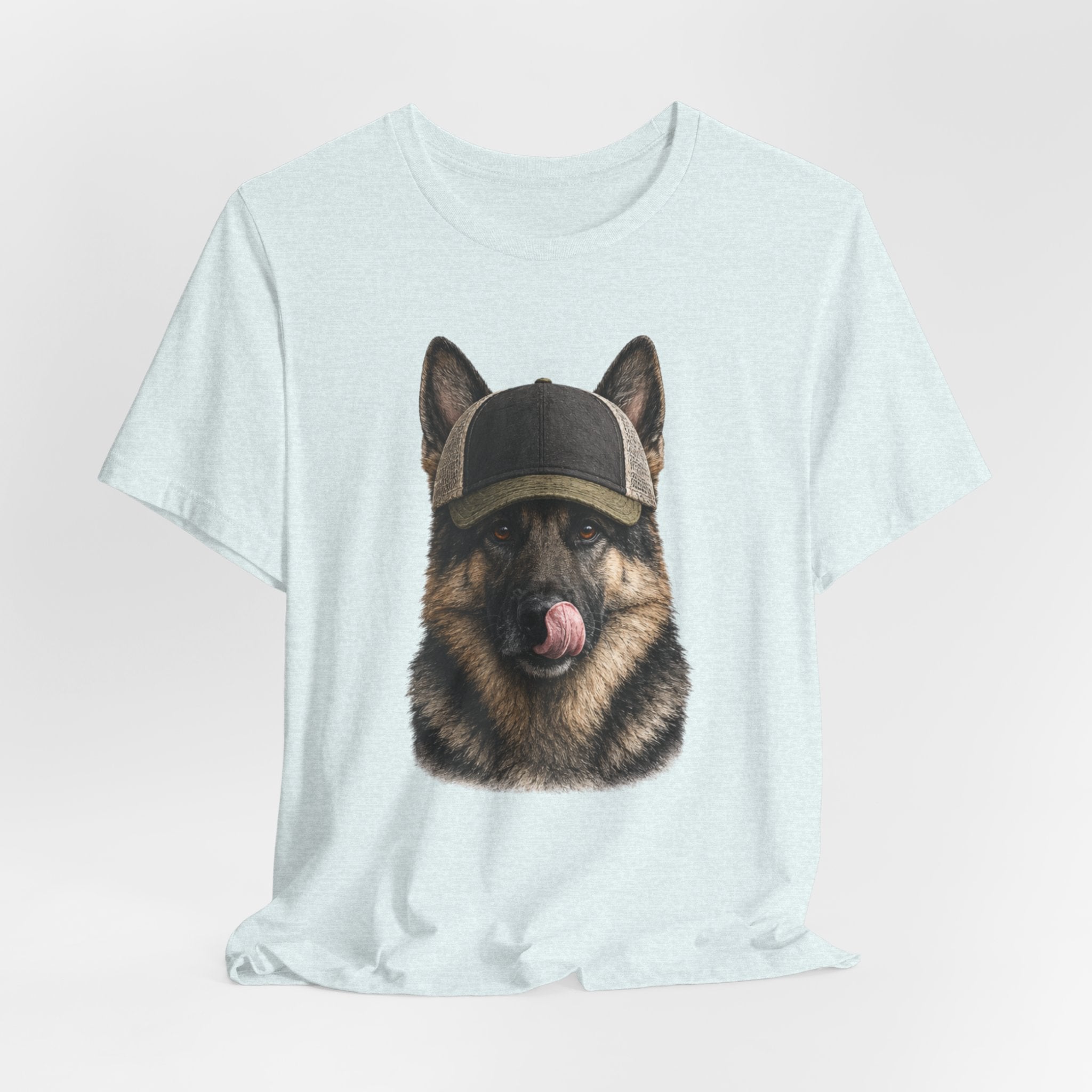German Shepard in Trucker Hat