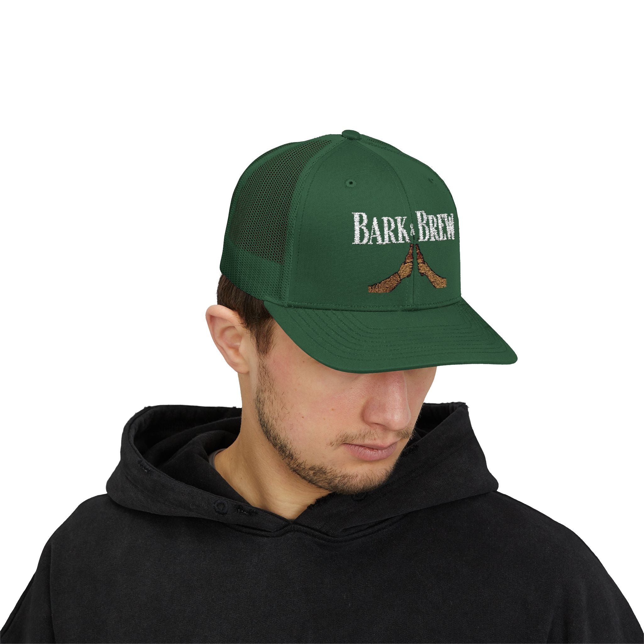 Trucker Cap — "Bark and Brew"  Snapback