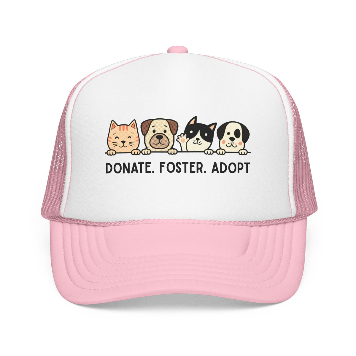 Donate Foster Adopt Trucker Hat — Rescue Pet Mesh Cap
