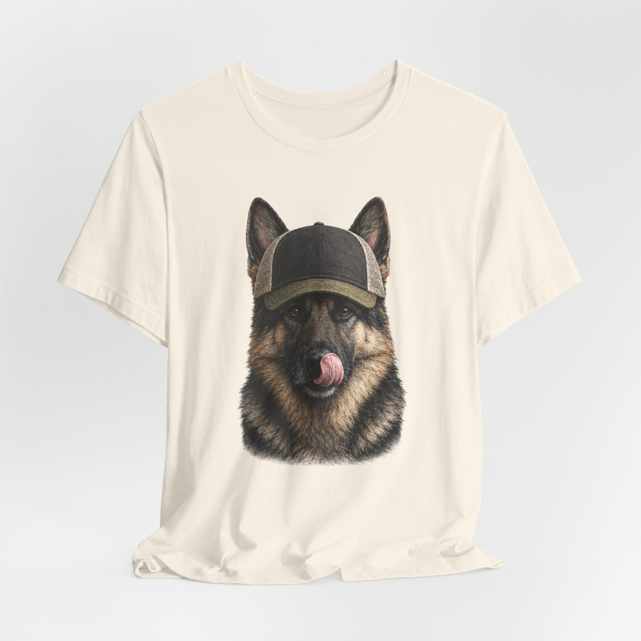 German Shepard in Trucker Hat